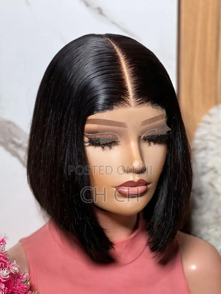 New Black Beauty SDD Vietnamese Short Bob With a 4by4 Closure