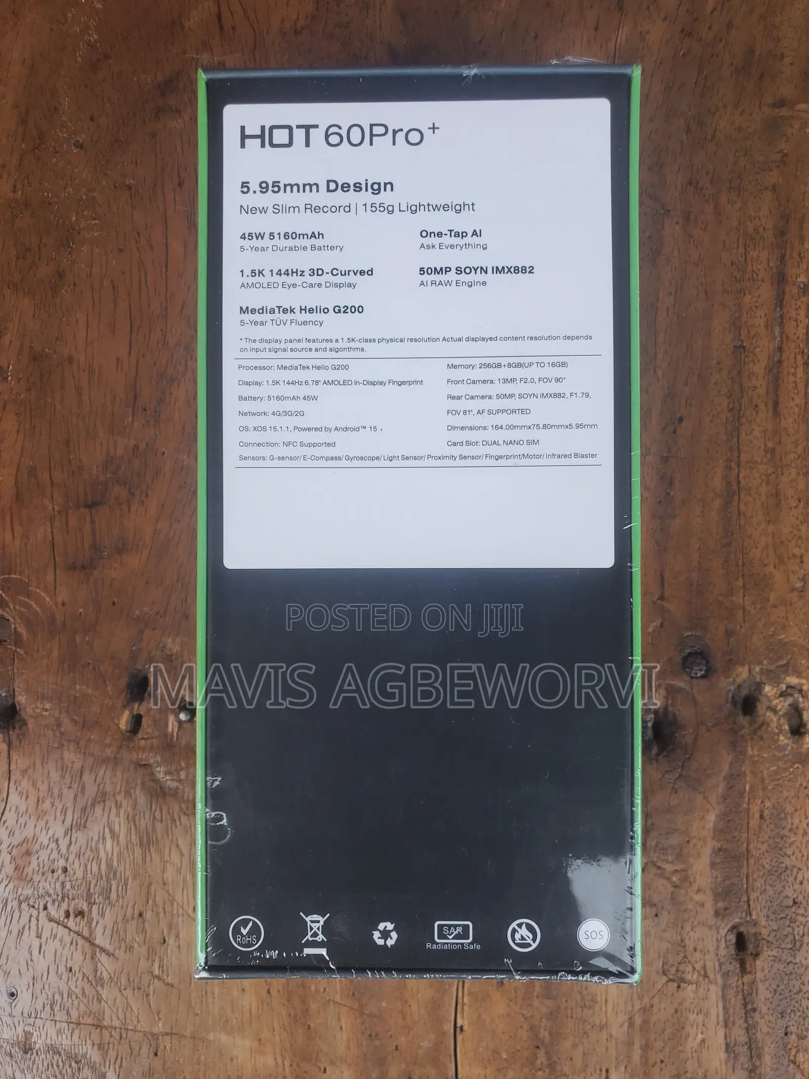New Infinix Hot 60 Pro+ 256 GB Gray