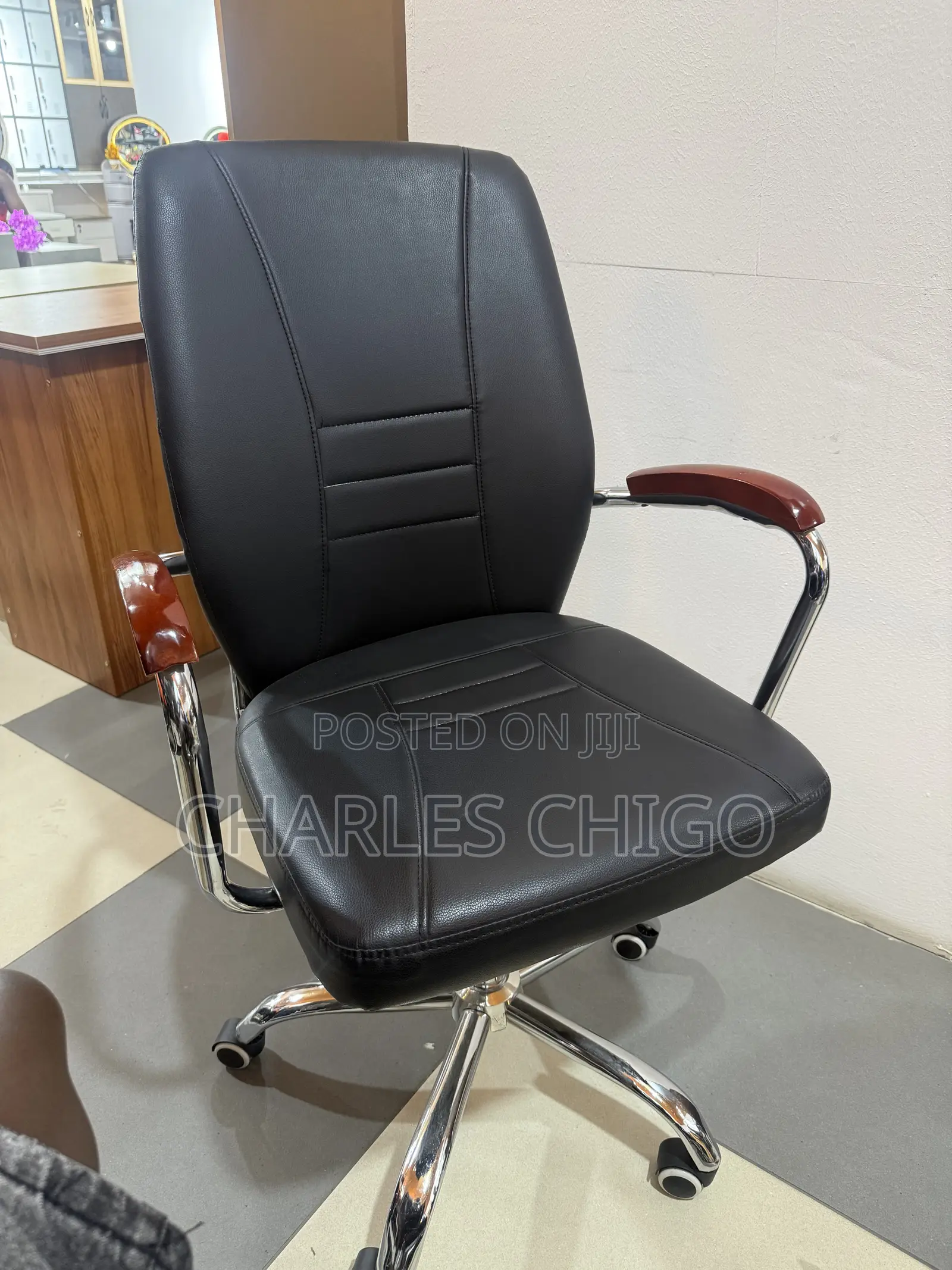 Leather Swivel Office Chair