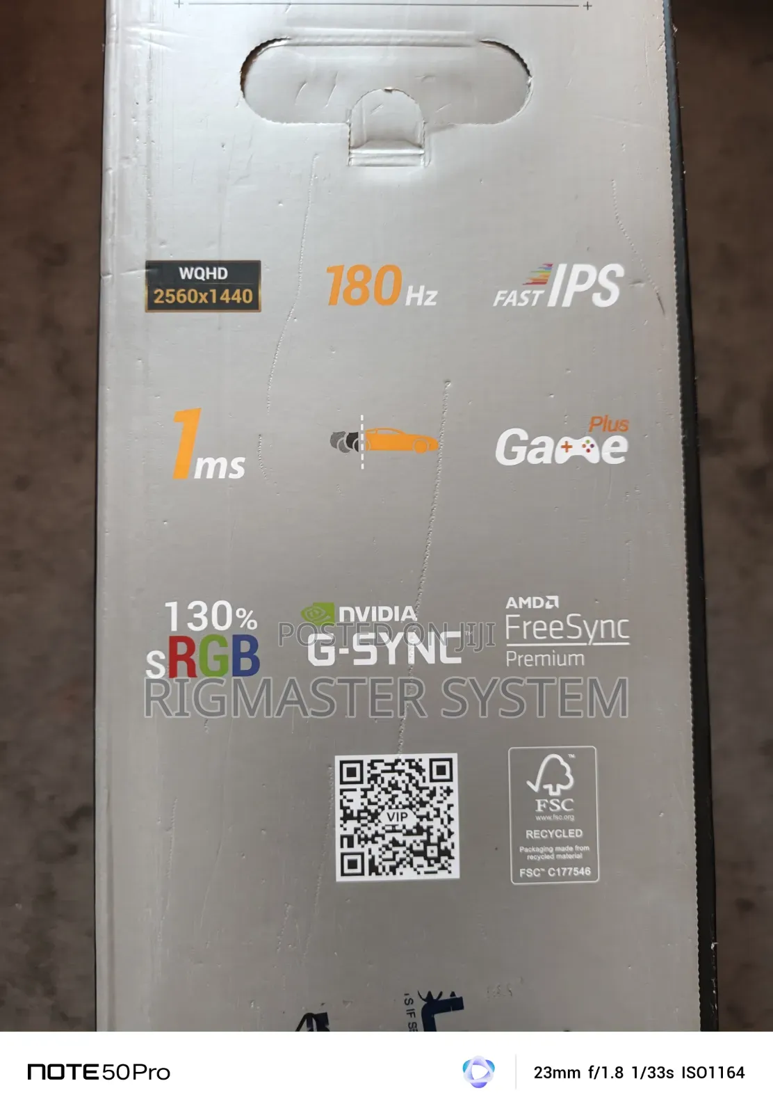 Asus Tuf Gaming Vg3a 27" QHD 180hz Gsync Ips Monitor