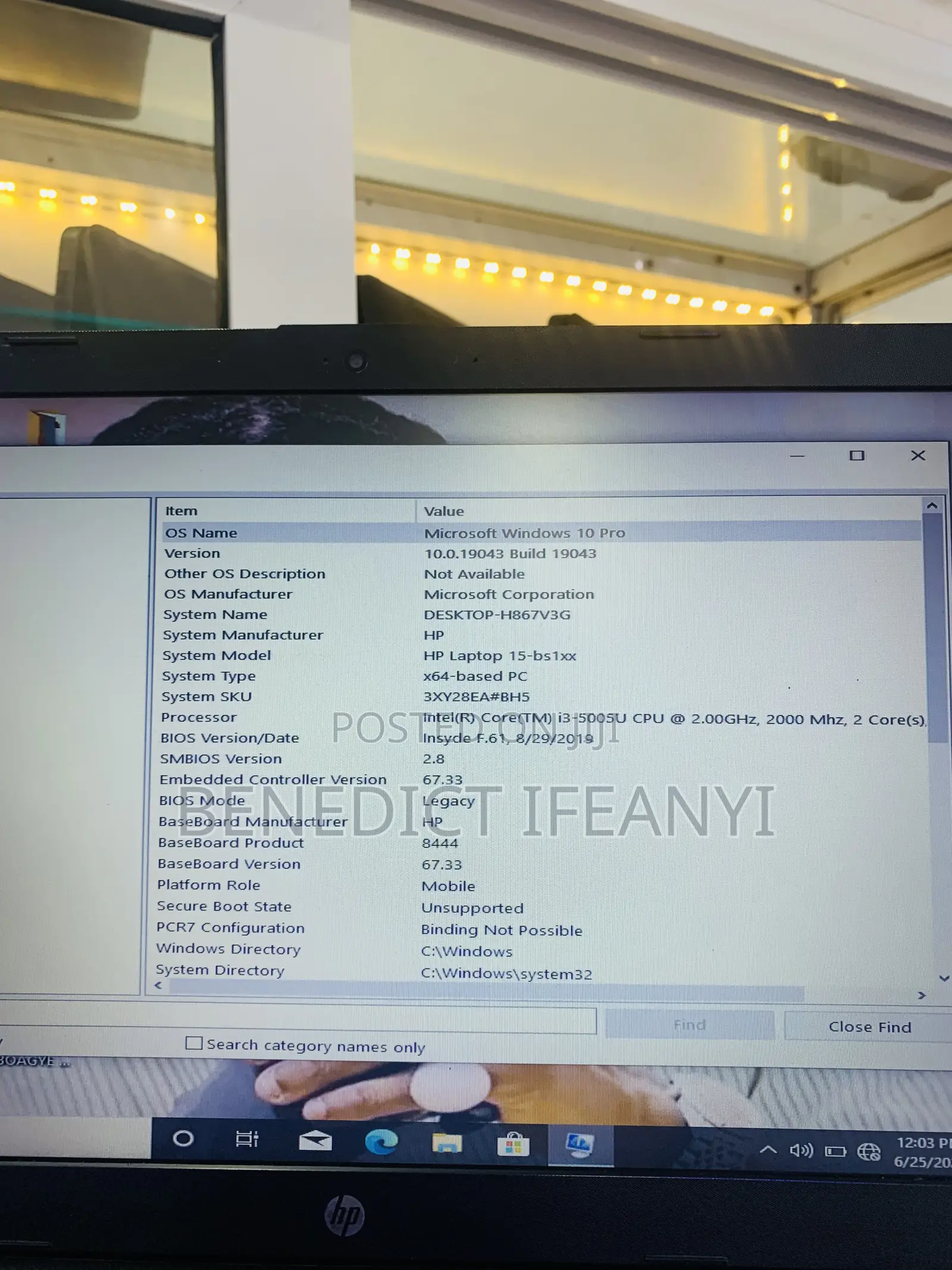 Laptop HP 15-dy2075tg 4GB Intel Core i3 HDD 500GB