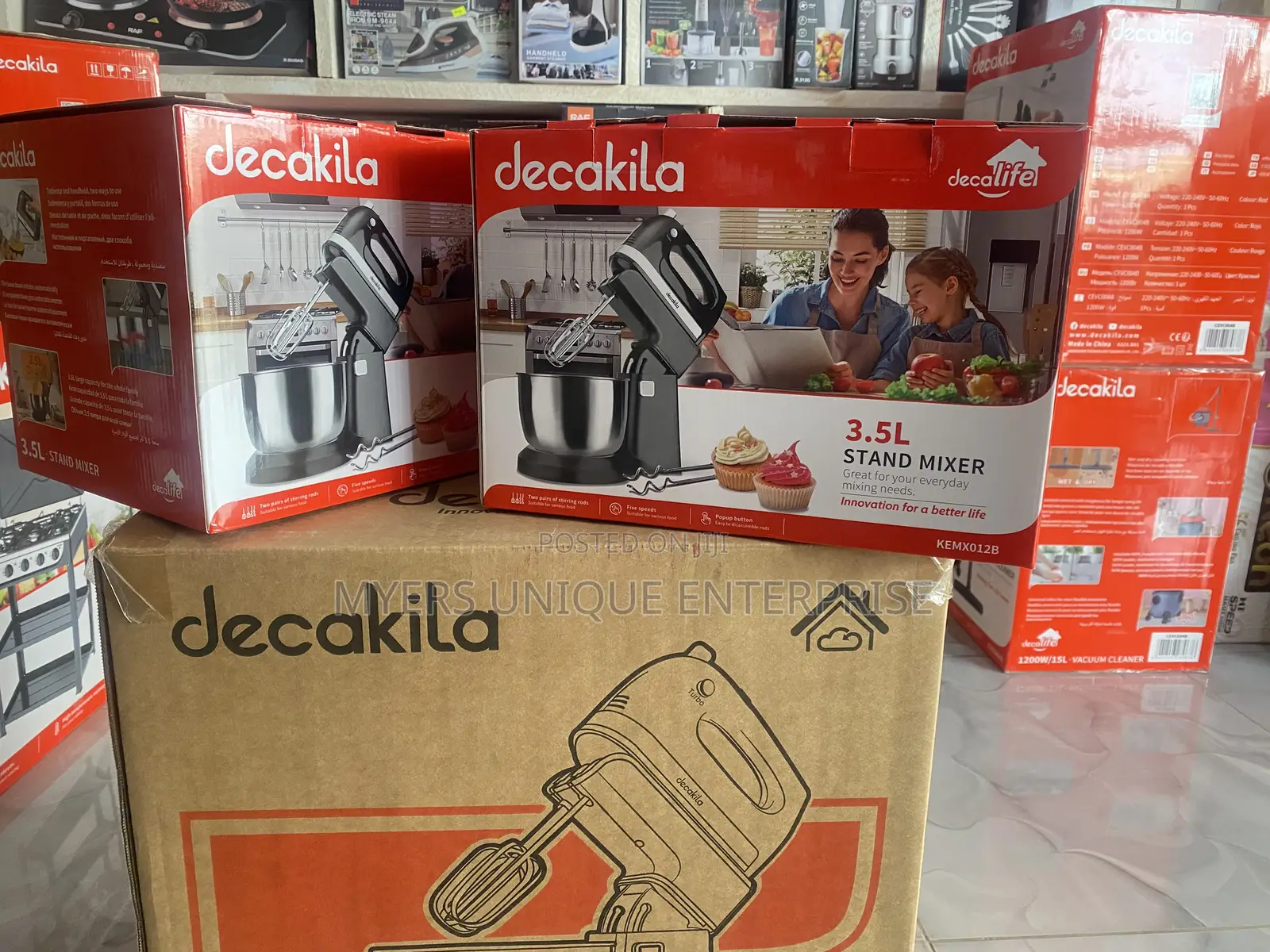Decakila 3.5l Stand Mixer-Cake Dough,Cream Whipper