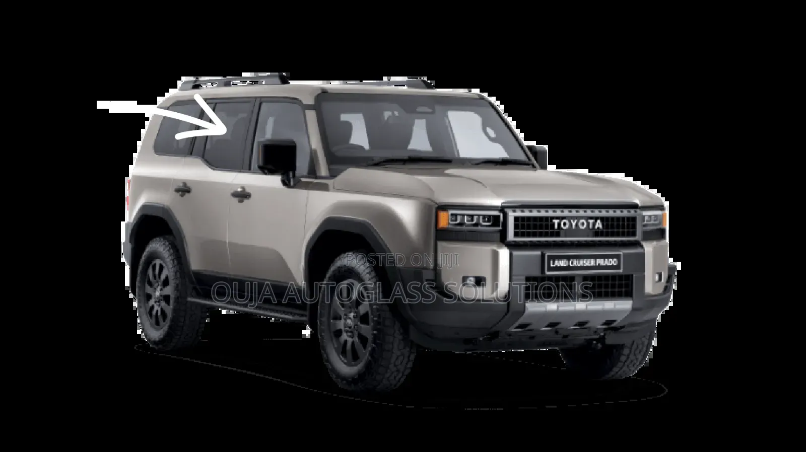 2024 Toyota Landcruiser Prado Rear Right Door Glass Available
