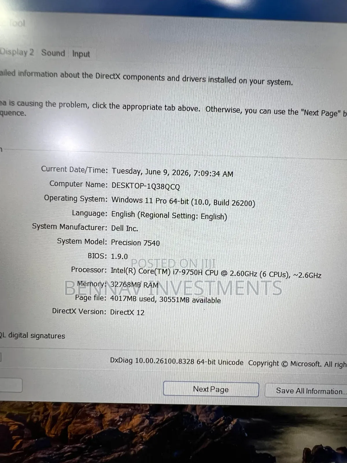 Laptop Dell Precision 7540 32GB Intel Core i7 SSD 512GB