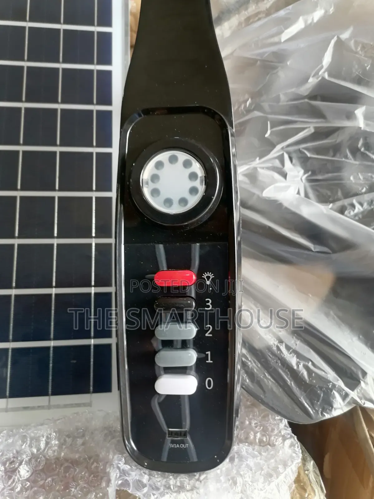 Solar Rechargeable Standing Fan With Light and Usb Port