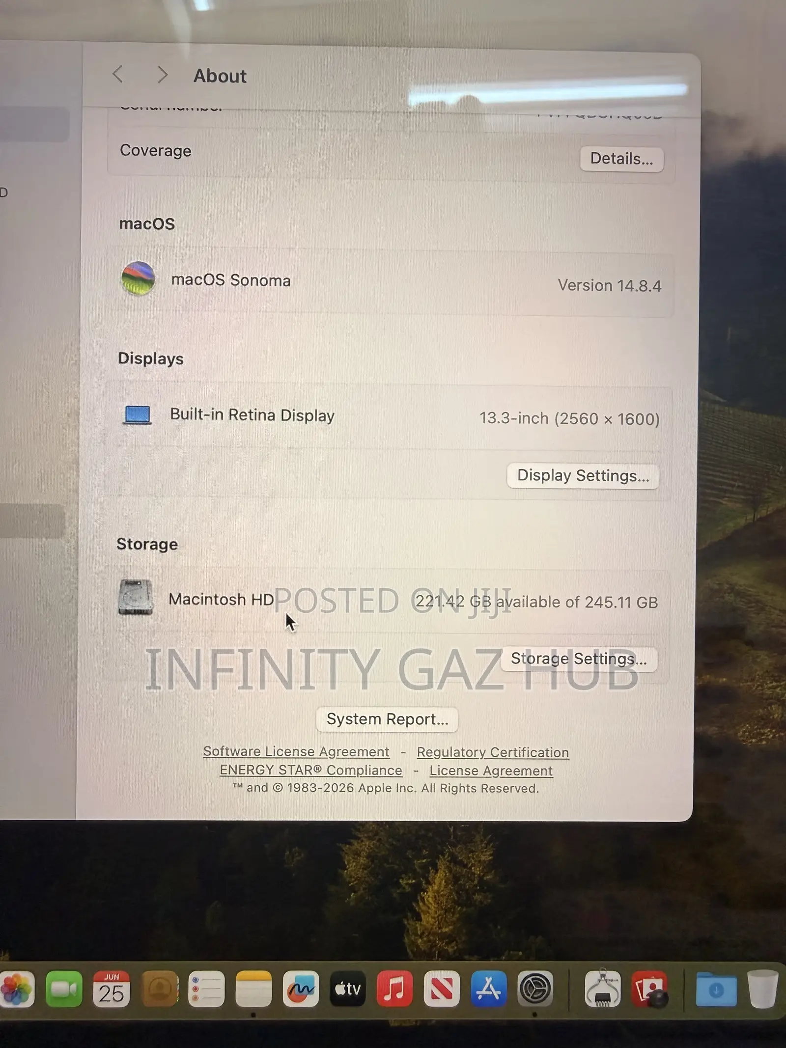 Laptop Apple MacBook Pro 2021 M1 8GB Apple M1 SSHD (Hybrid) 256GB