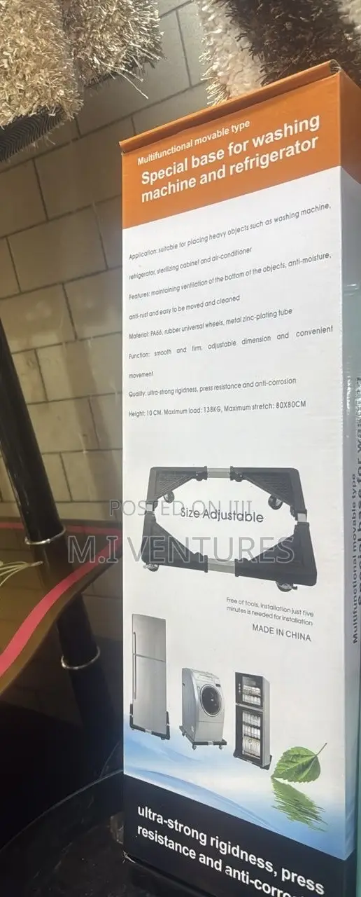 Multifunctional Movable Stand for Fridge and Washing Machine
