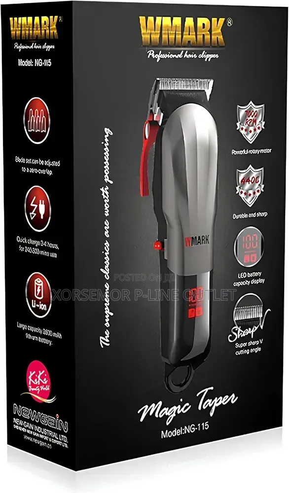 Wmark Ng-115 Professional Zero Gapped Hair Clipper