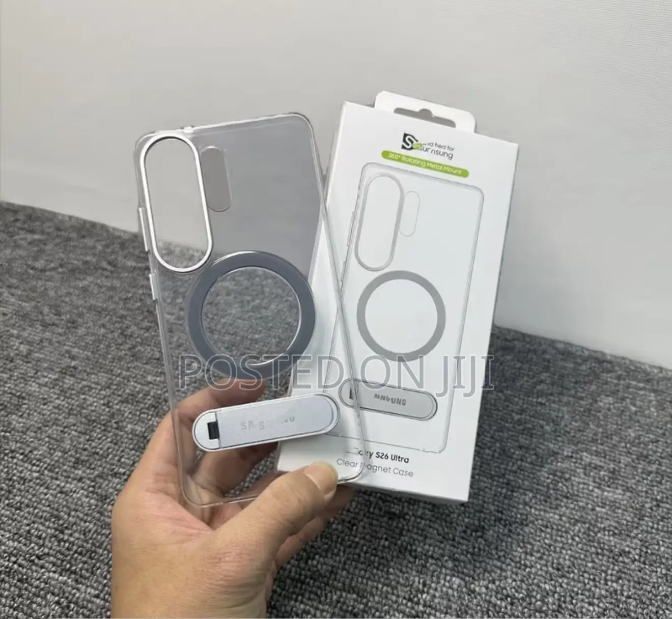 S25/S26ultra 360 Rotating Clear Magnet Case