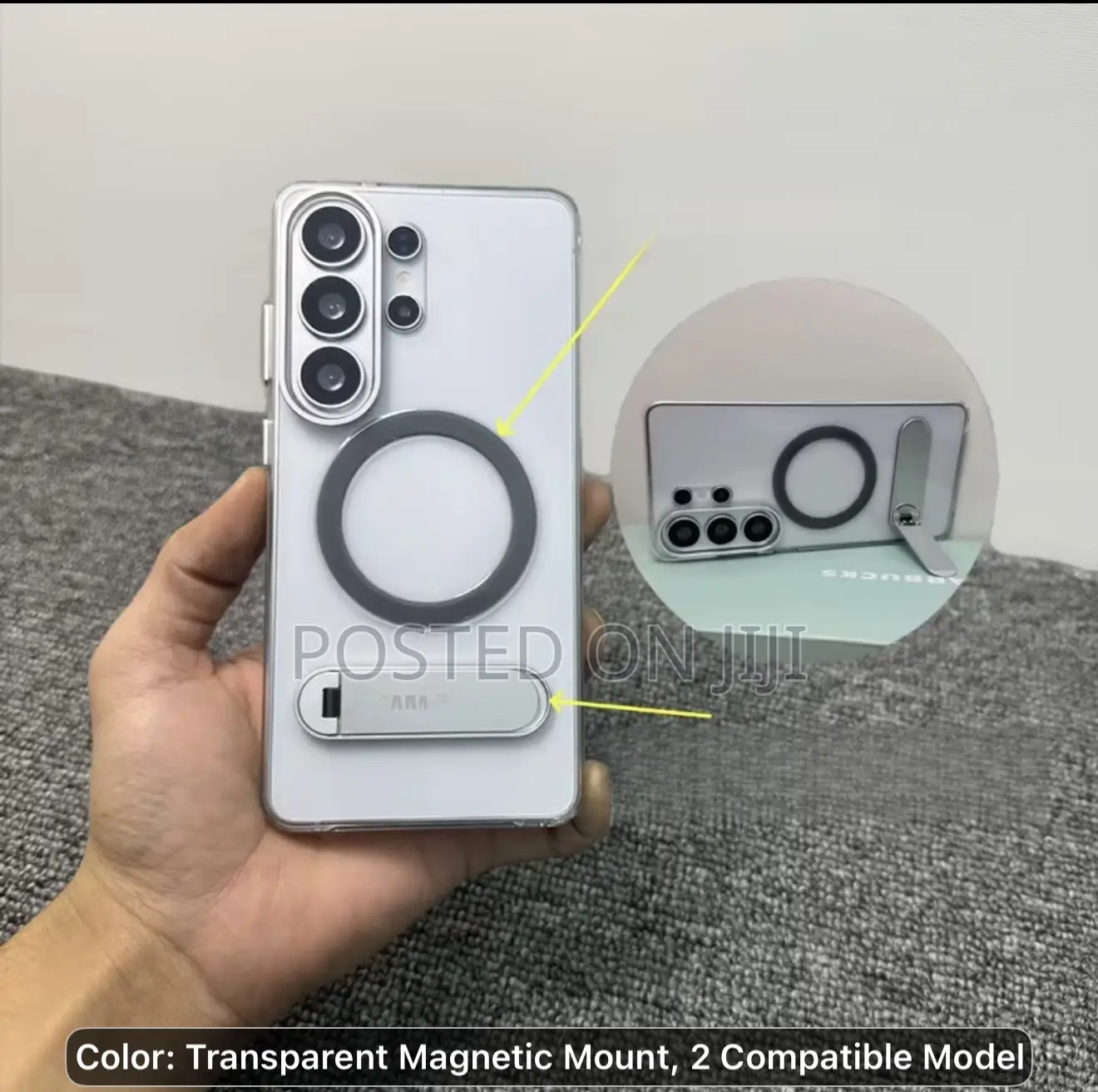 S25/S26ultra 360 Rotating Clear Magnet Case