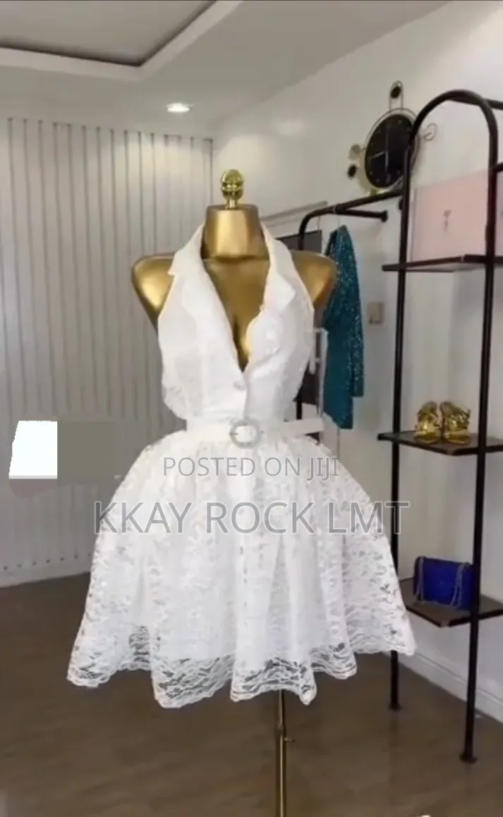Elegant White Lace Dress