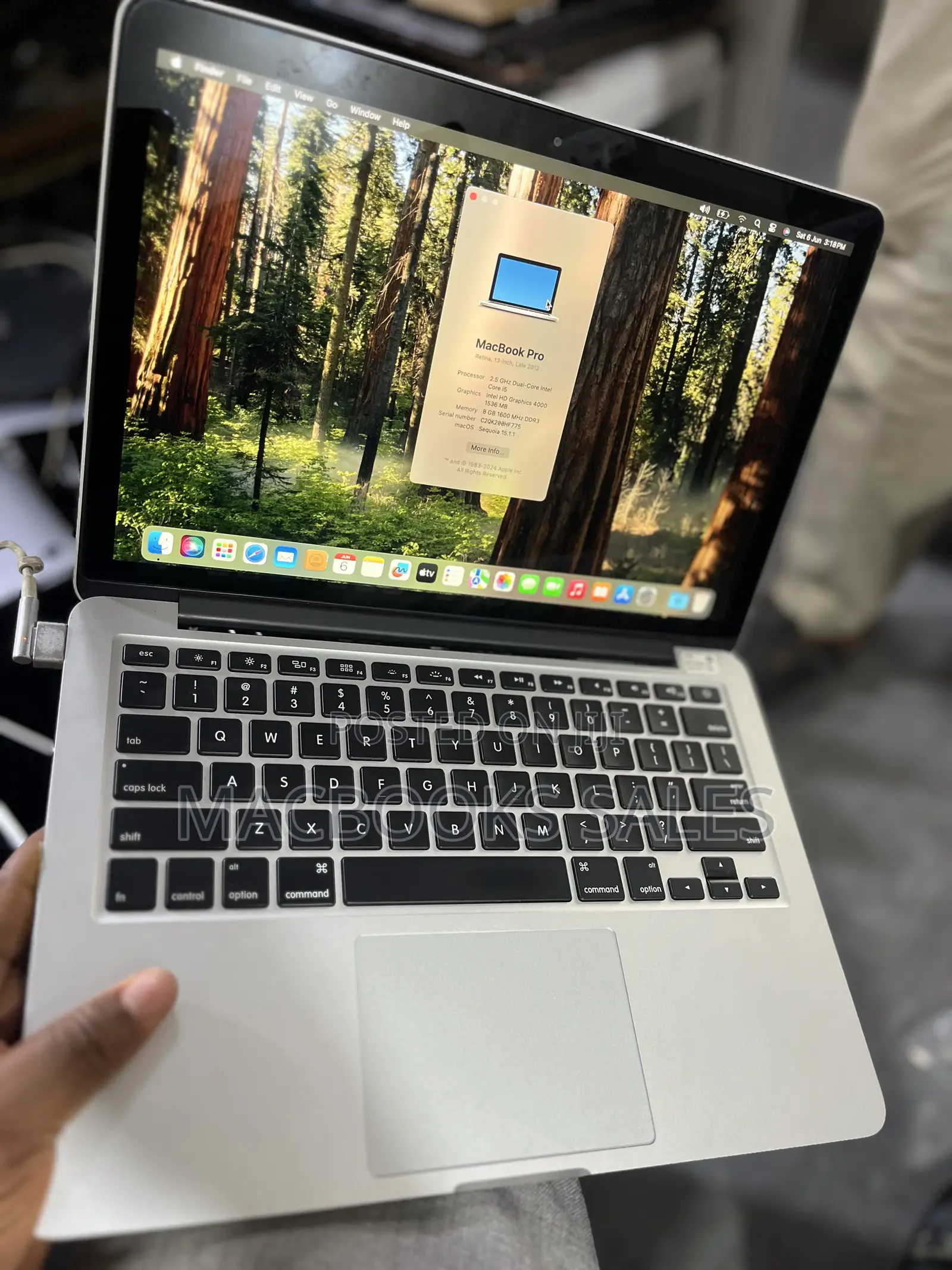Laptop Apple MacBook Pro 2012 8GB Intel Core i5 SSD 128GB