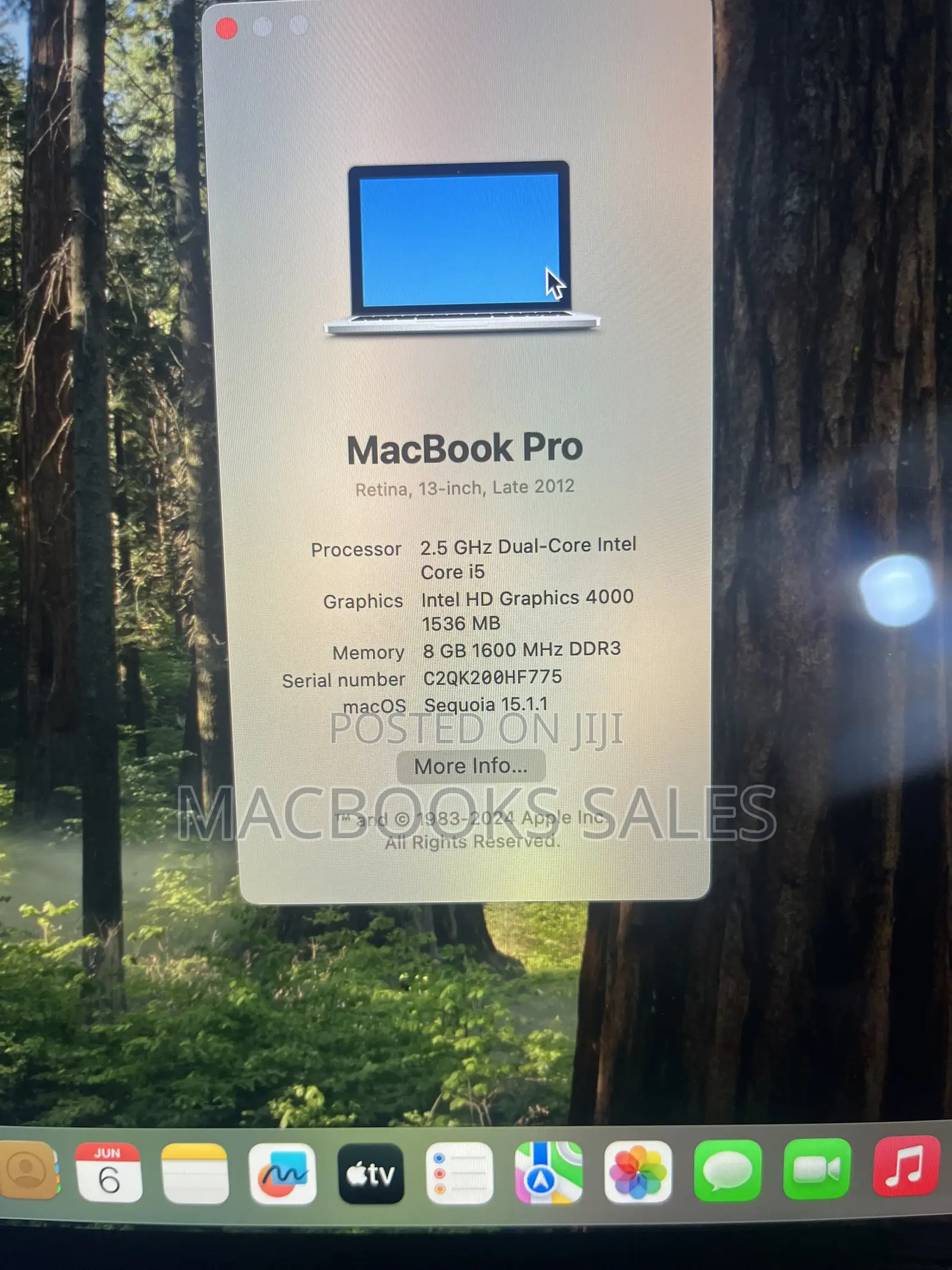 Laptop Apple MacBook Pro 2012 8GB Intel Core i5 SSD 128GB