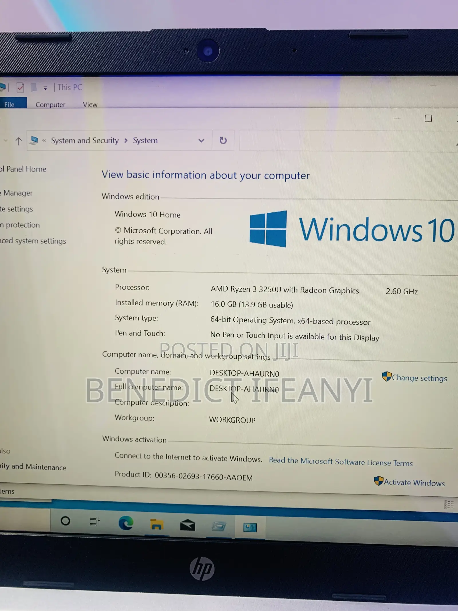 Laptop HP 14-dq1025cl 16GB AMD Ryzen 3 HDD+SSD 1T