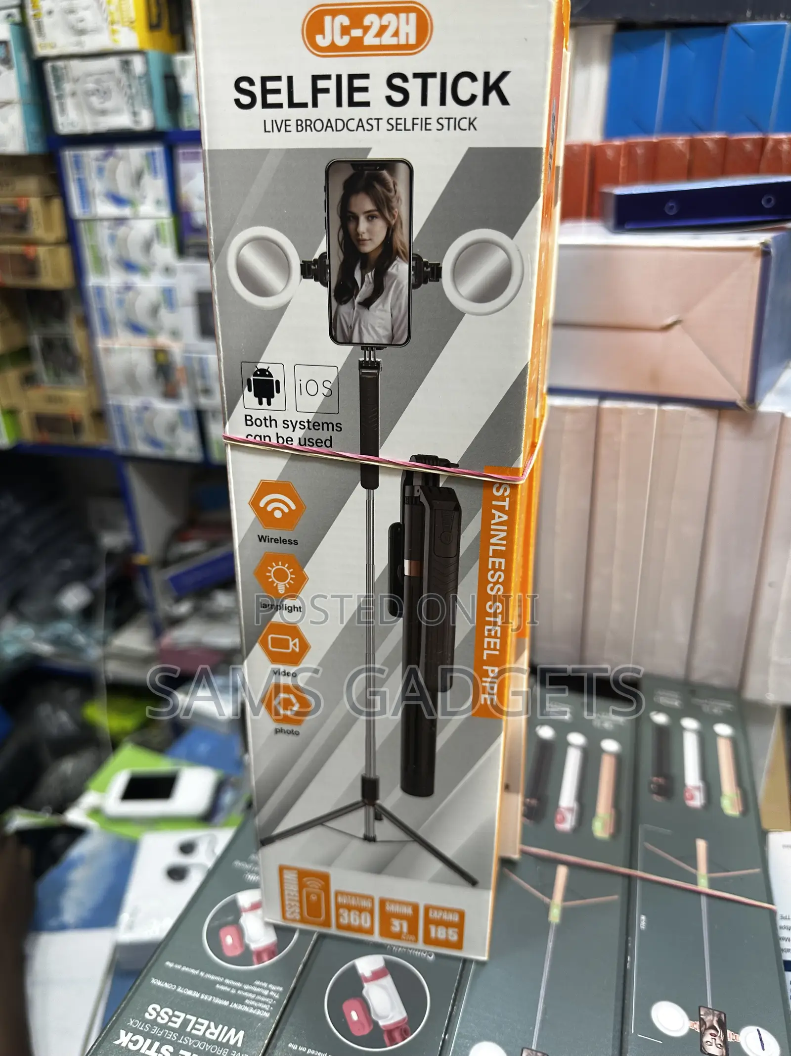 Jc18h Wireless Live Broadcast Selfie Stick Tripod With Dual Fill Light