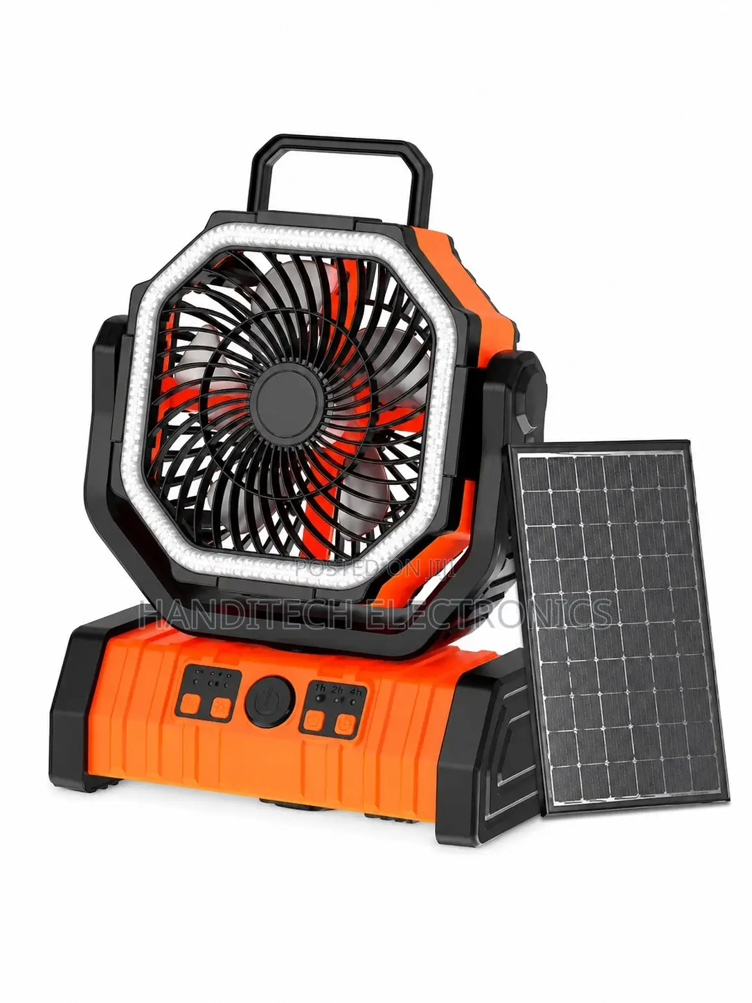 Rechargeable Fan With Led Light Power Bank –