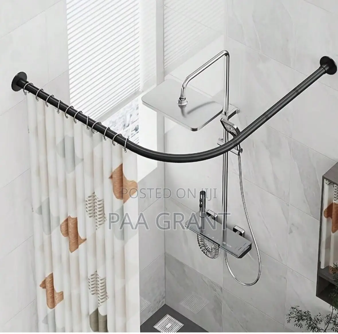 Rust Resistant Reclining Adjustable Shower Curtains Rods