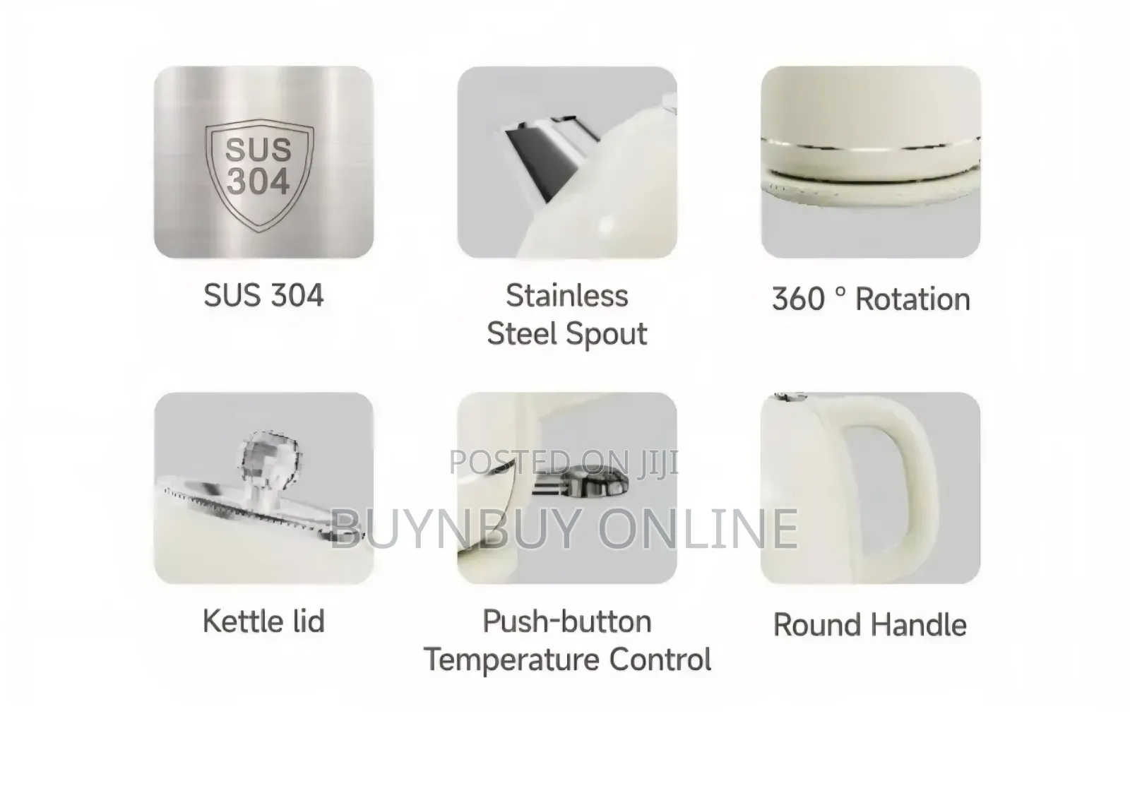 304 Stainless Retro Electric Thermal Kettle