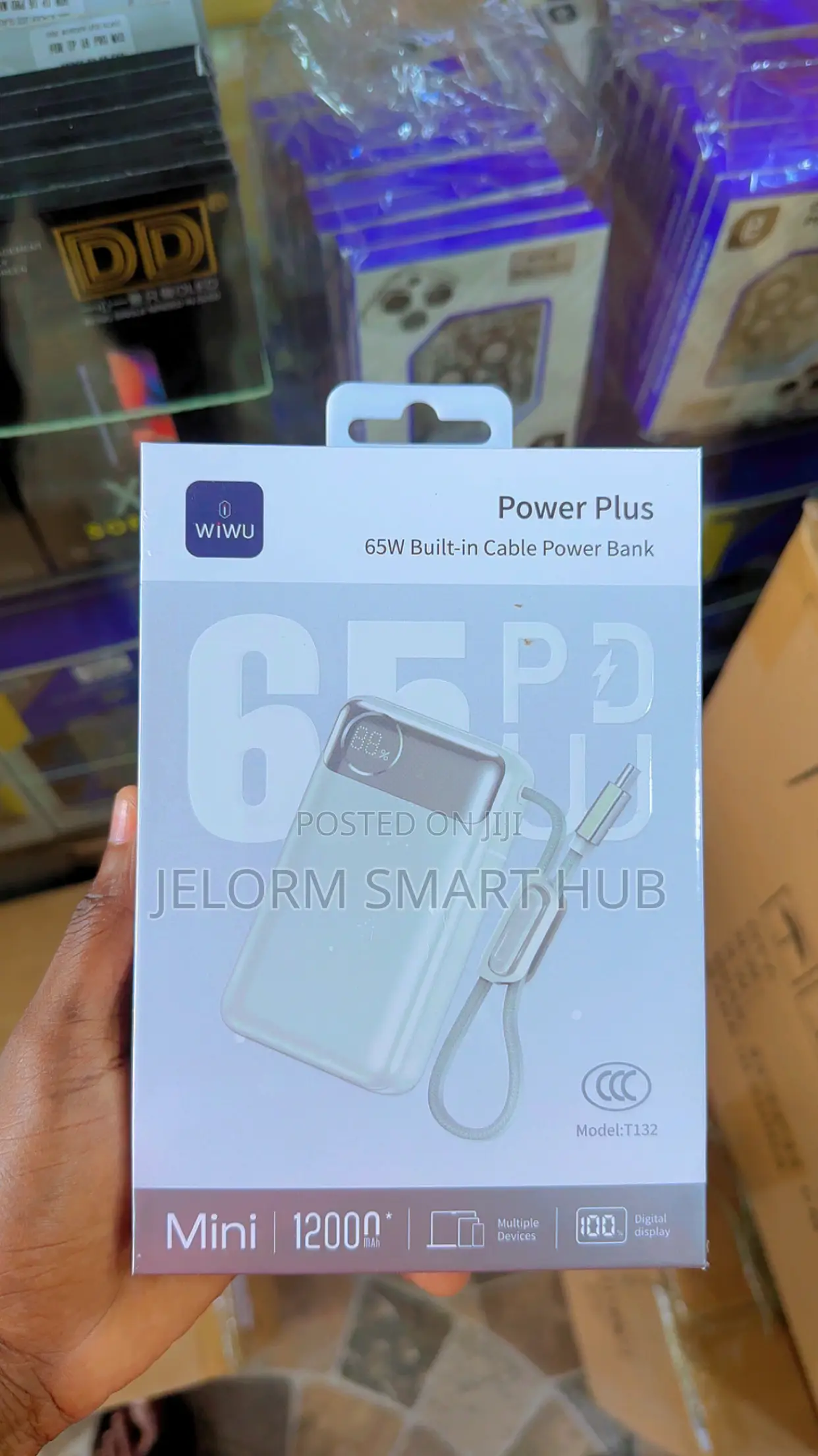 Power Plus 65w Built-in Cable Power Bank