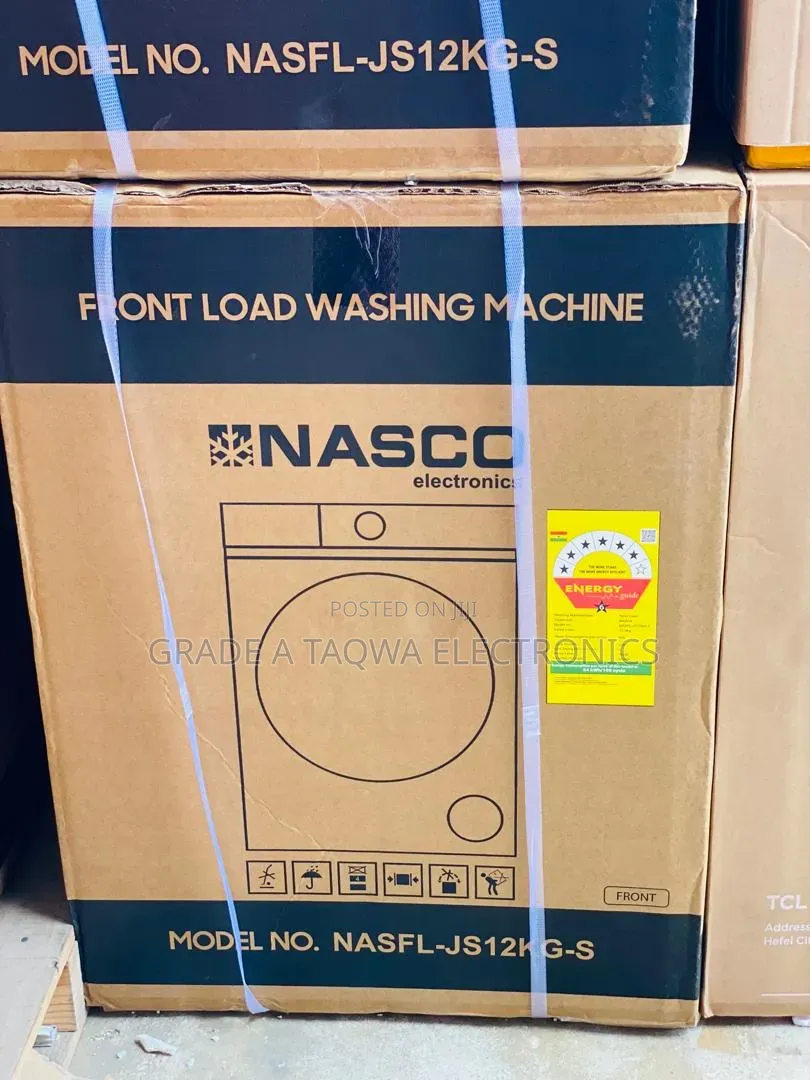 Washing Gets Better With Nasco 12kg Front Laod Washing Machine