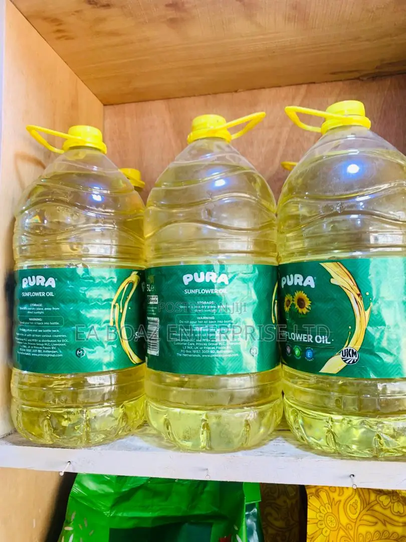 Pura Sunflower Oil Deep Frying Baking Salad Dressing 5l , From Uk