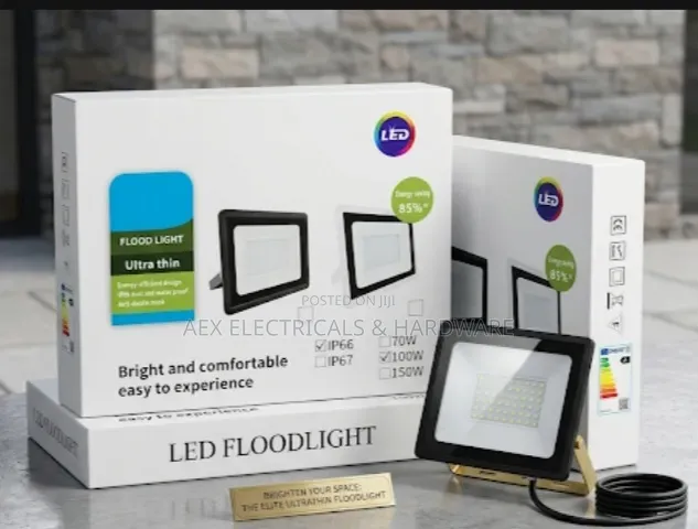 Ultra Thin Led Floodlight 100w Ip66 Energy Saving 85%