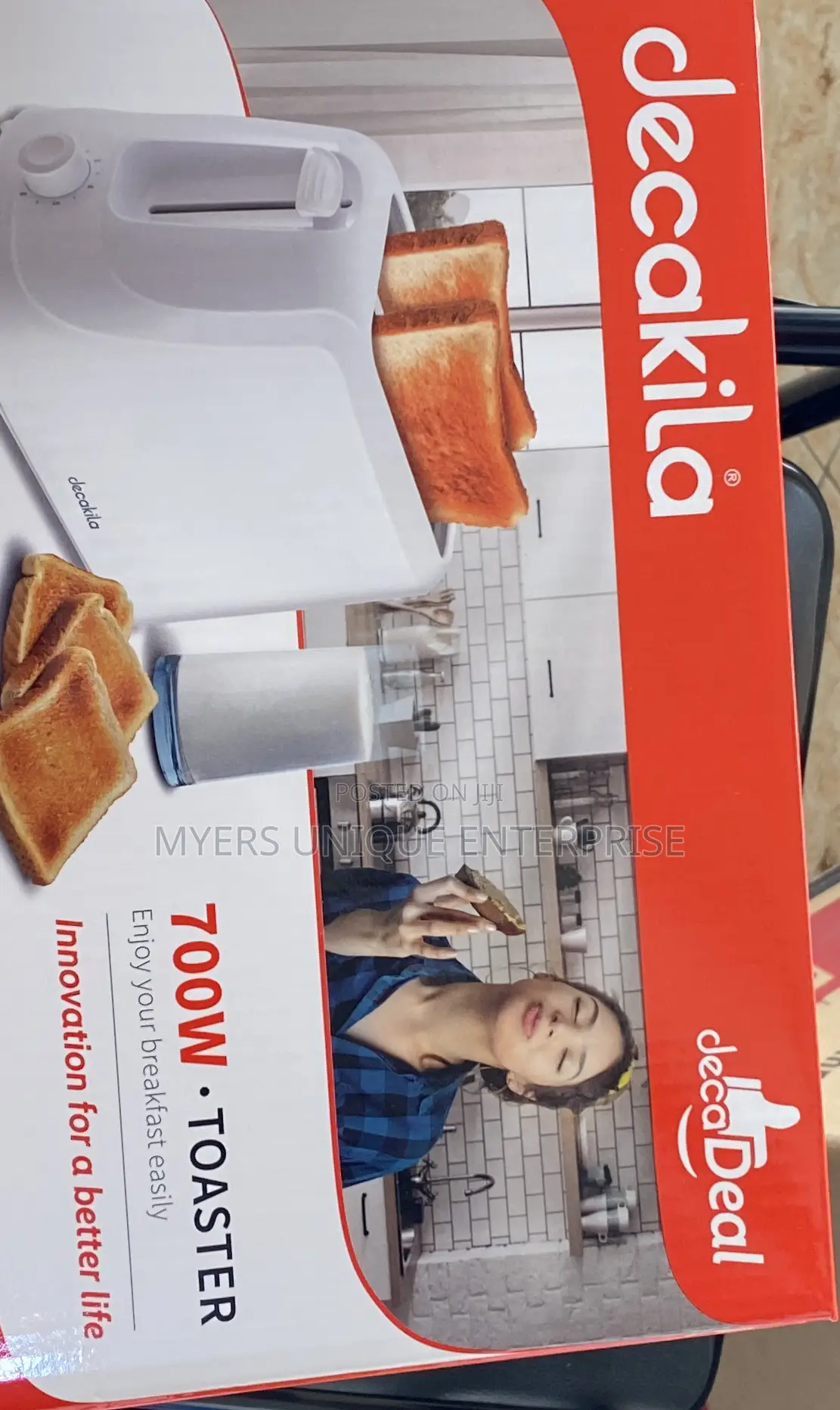 Decakila 700w 2 Slice Toaster-Toast Bread Fast