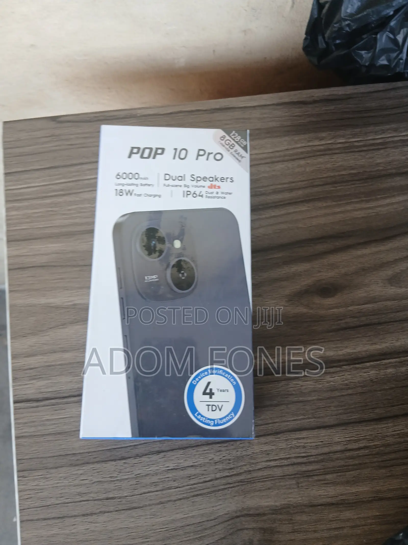 New Tecno Pop 10 Pro 128 GB Black