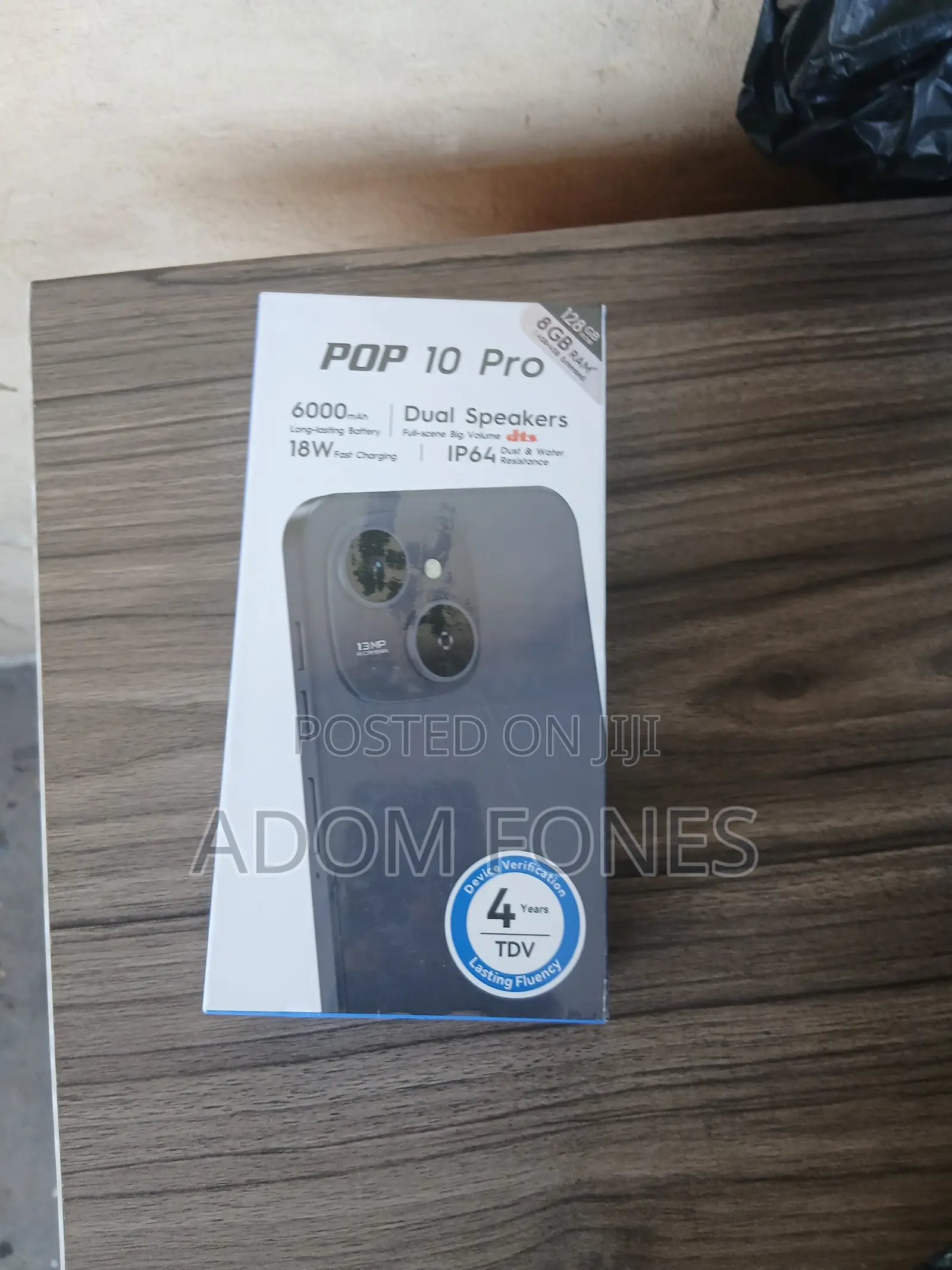 New Tecno Pop 10 Pro 128 GB Black