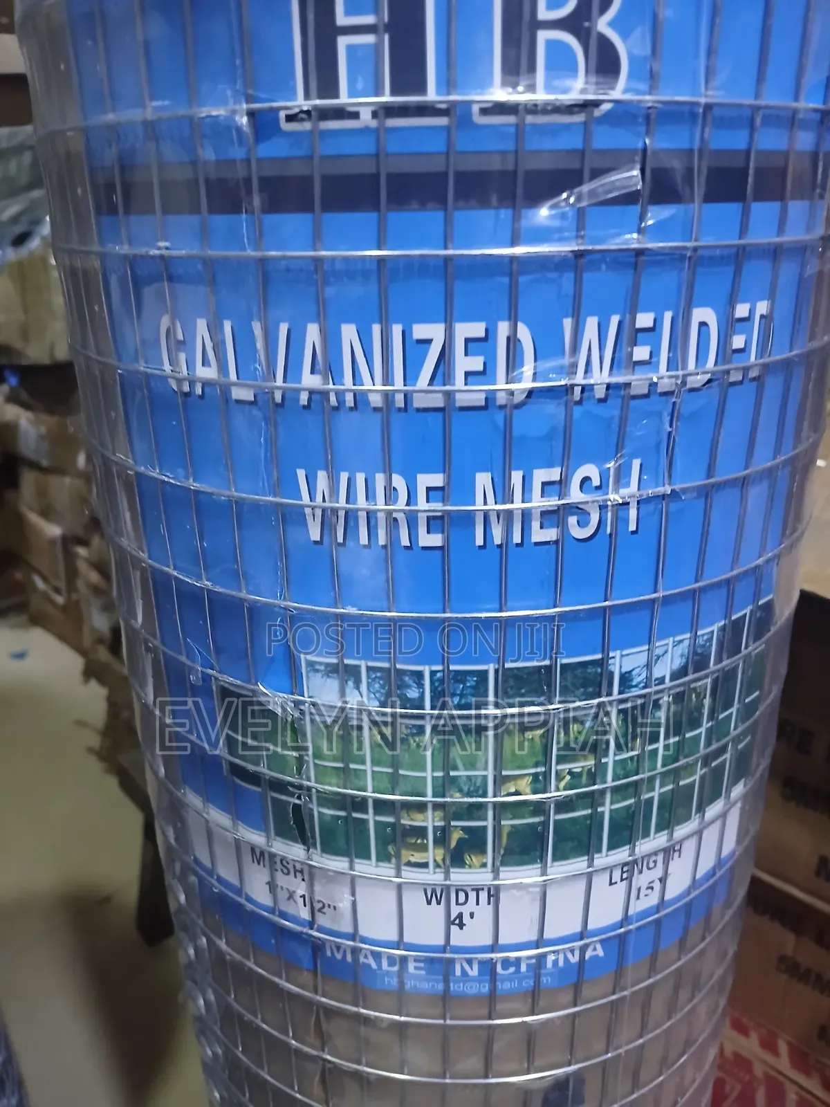 1" by 1/2" Galvanized Mesh (4ft by 45ft)