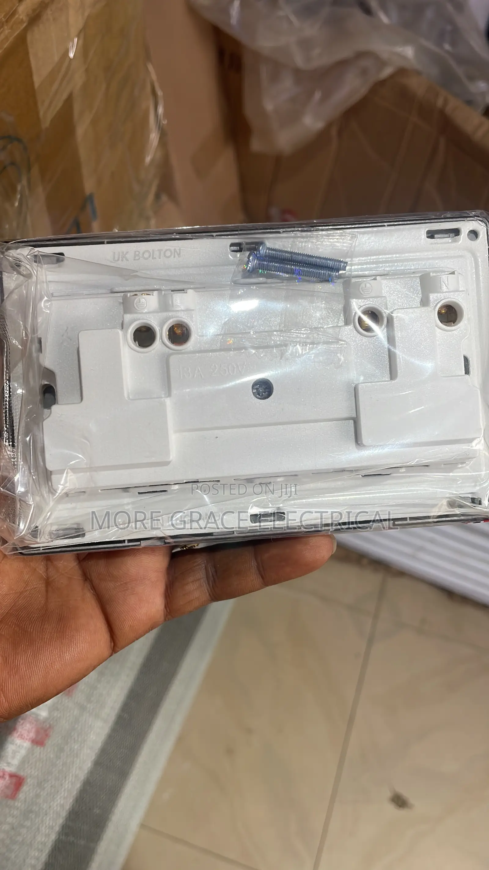 Double Socket Black Color