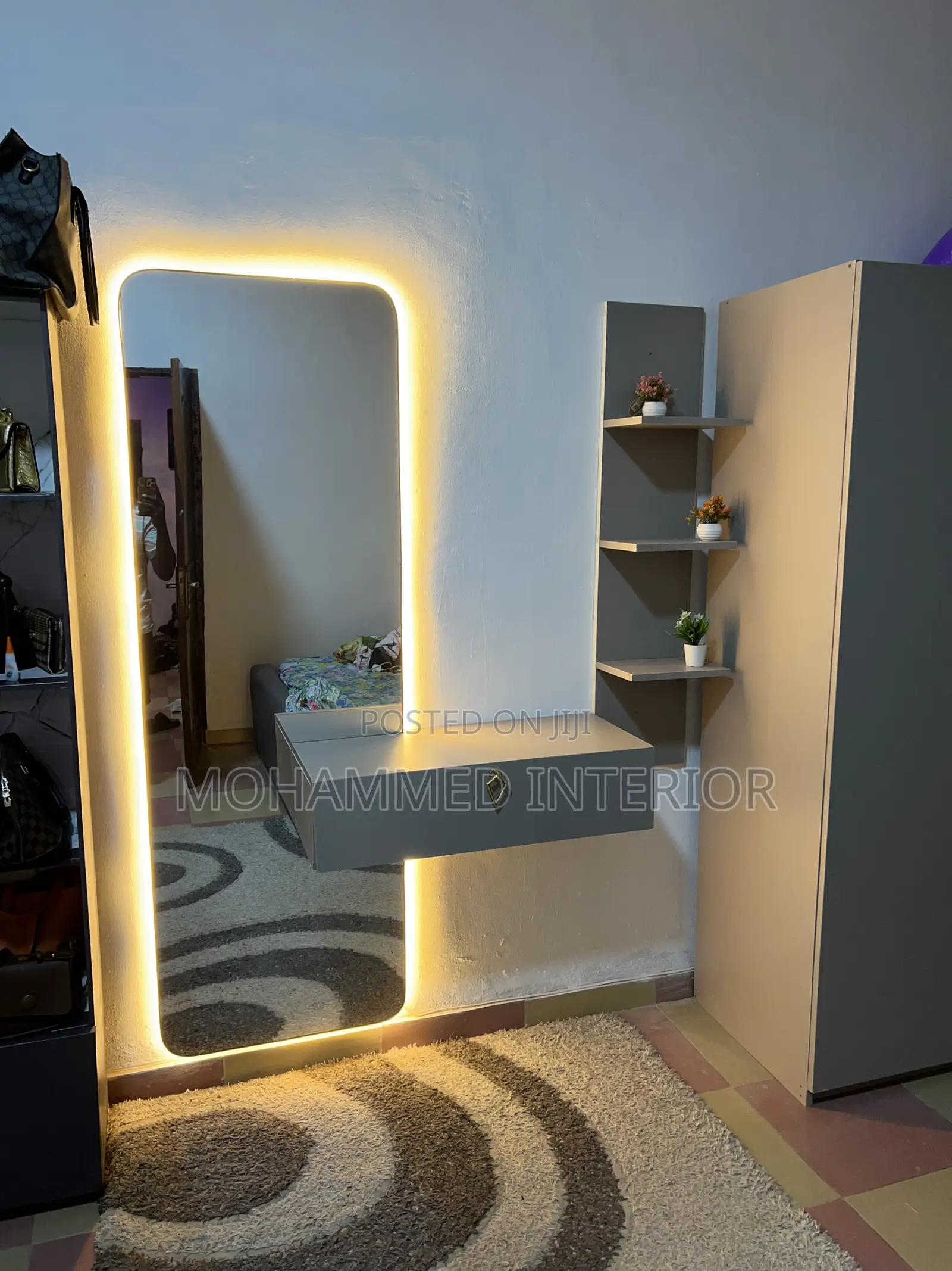 Full Body Mirror With Drawer