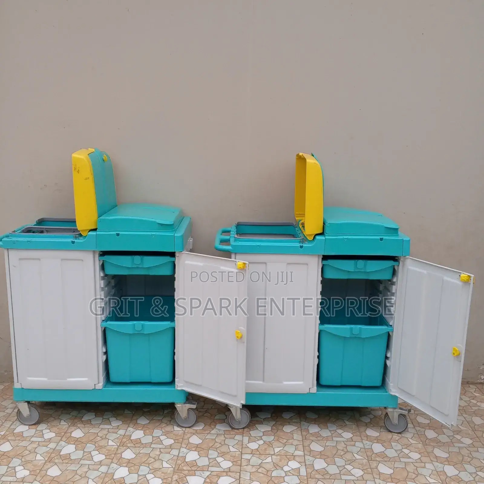 Trolley With 2 Compartments Cleaning Companies/Hospitals Uk Very Neat