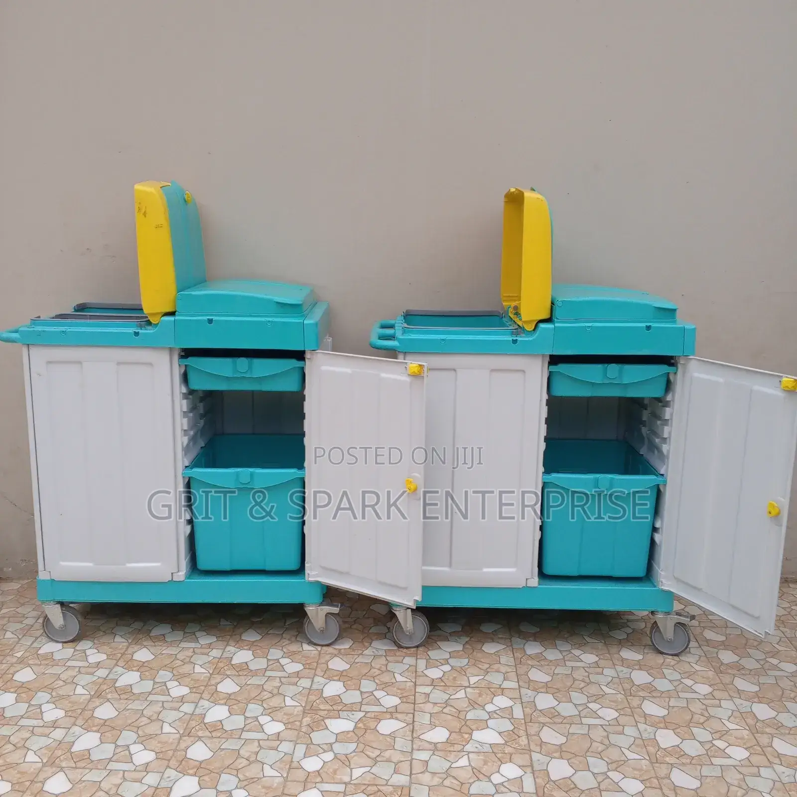 Trolley With 2 Compartments Cleaning Companies/Hospitals Uk Very Neat
