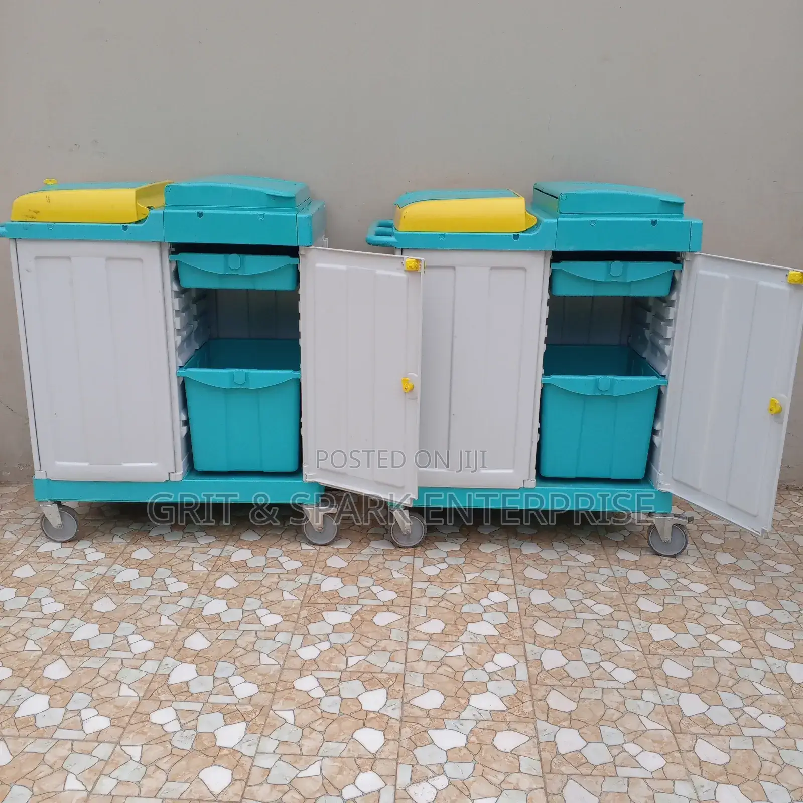 Trolley With 2 Compartments Cleaning Companies/Hospitals Uk Very Neat