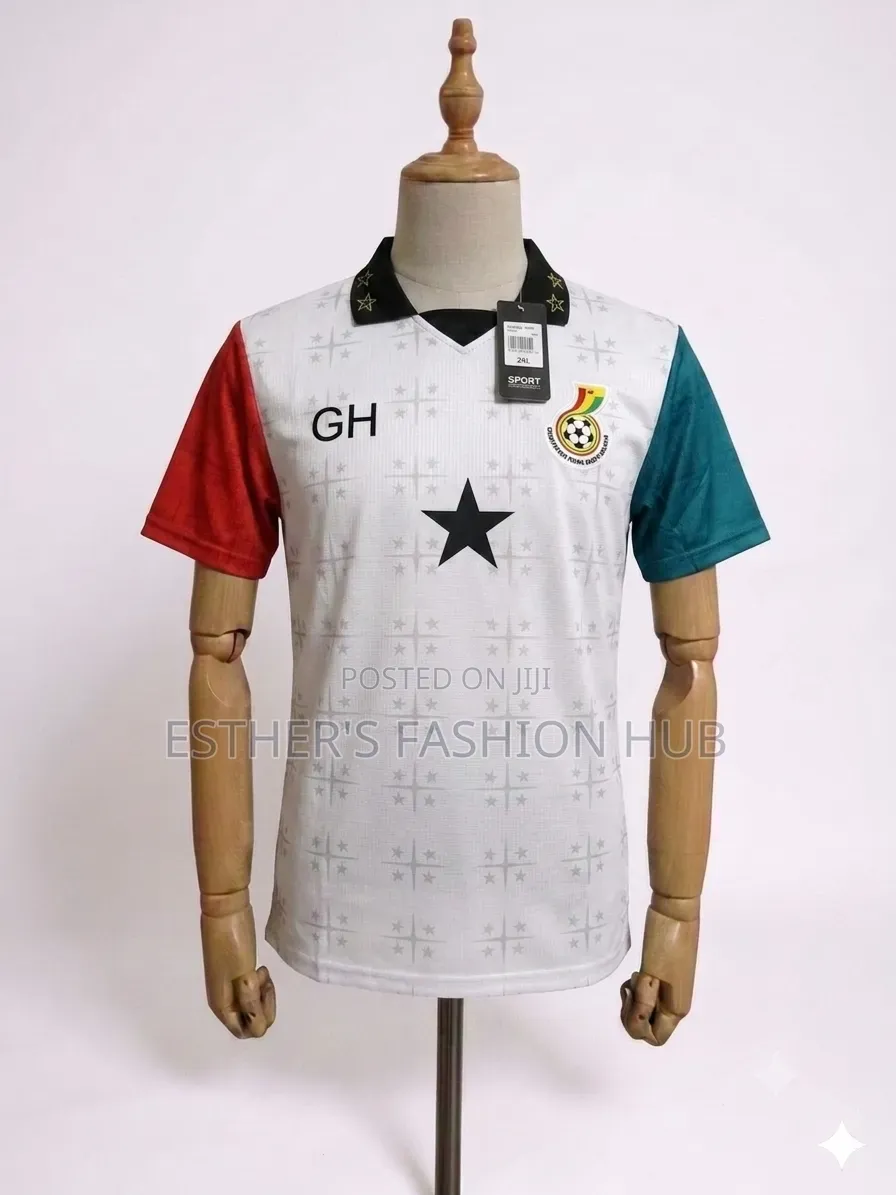 Ghana Jersey 24/25 Yellow ( With World Cup Patchesom the Arm )