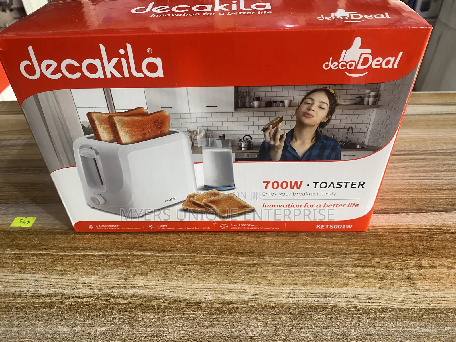 Decakila 2slice Bread Toaster-Family Size Slots