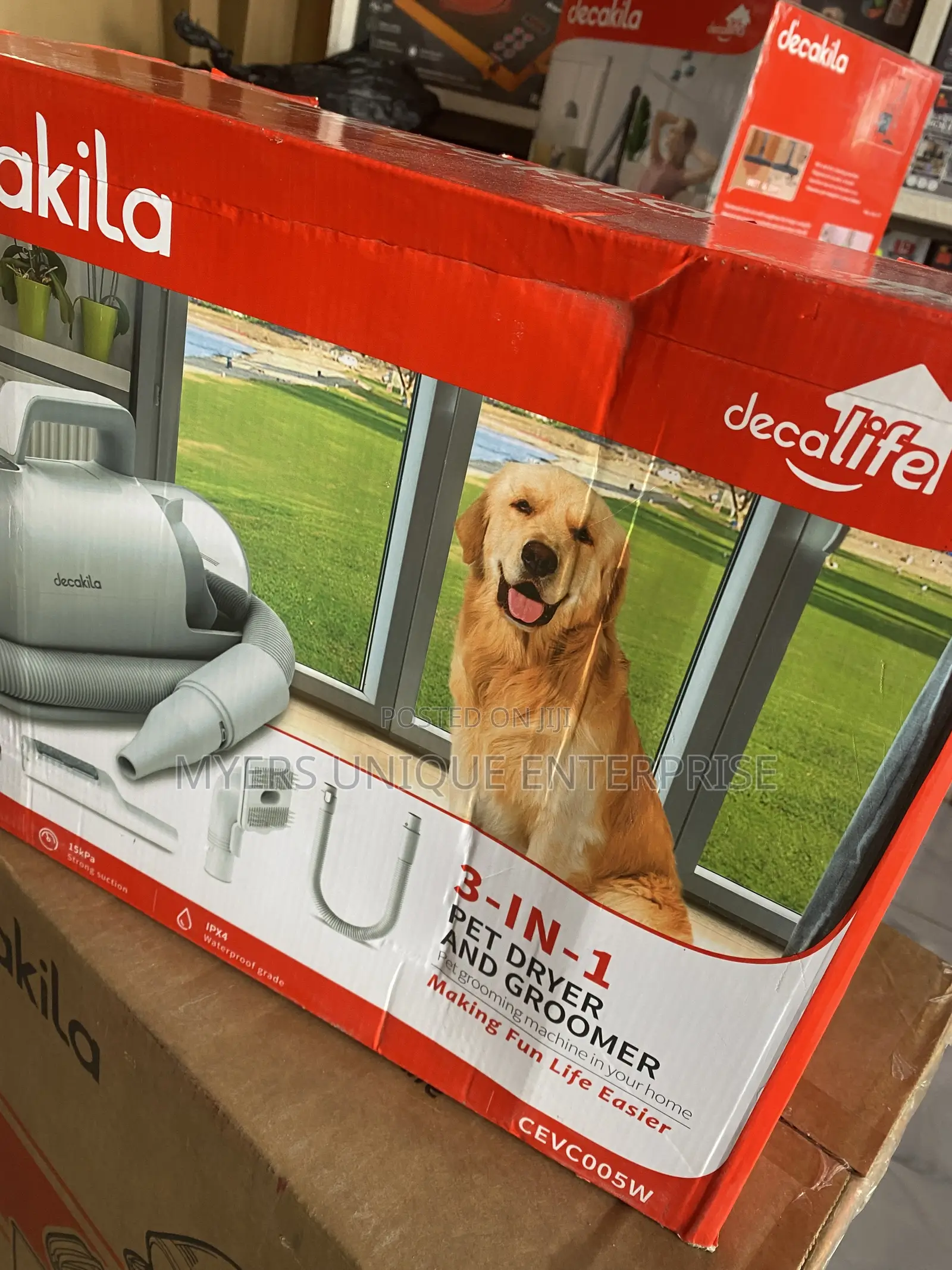 Decakila 3in1 Pet Vacuum,Dry Brush Groom Combo