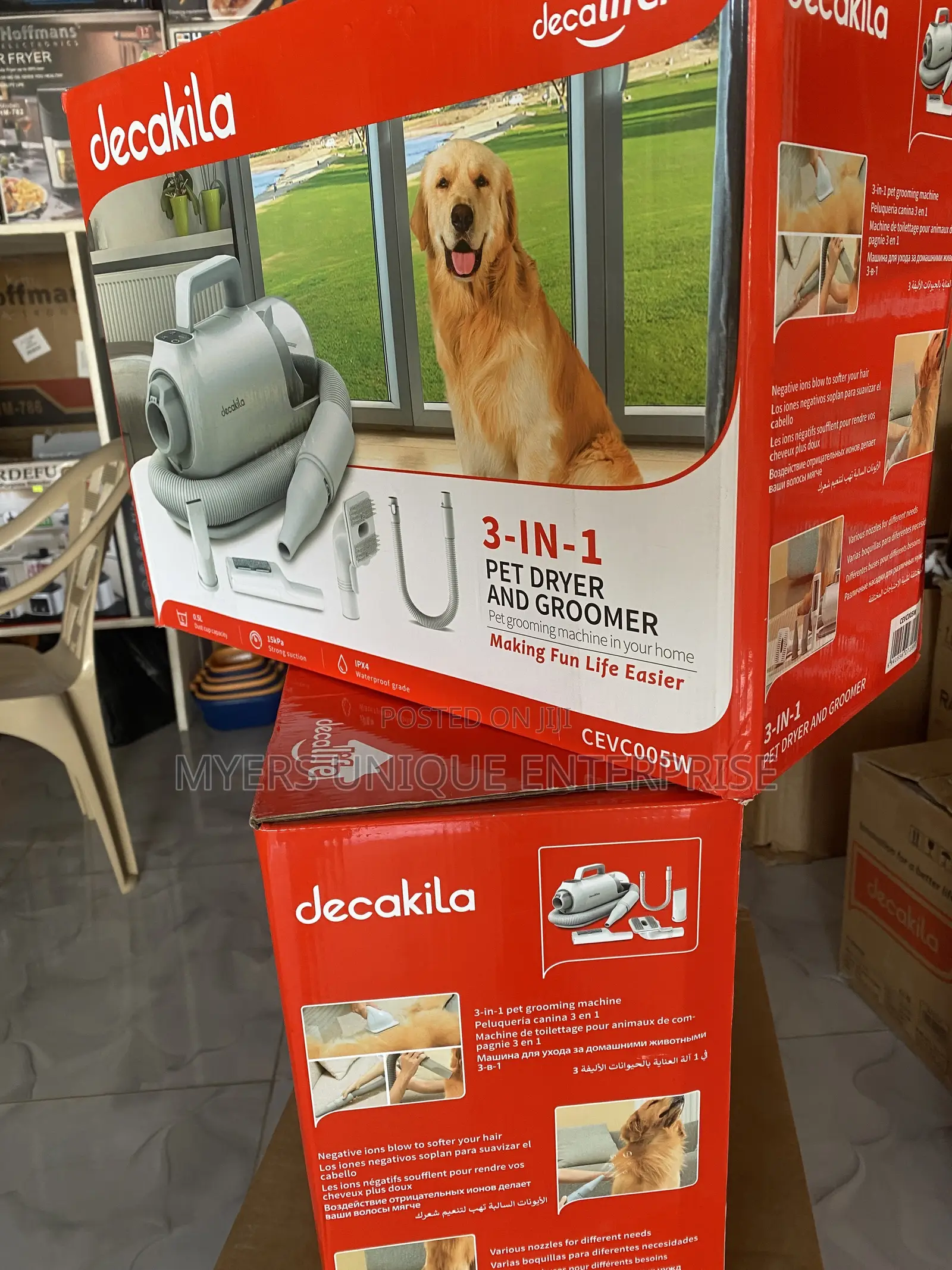 High Power Pet Dryer Decakila-Sucks Loose Hair Faster