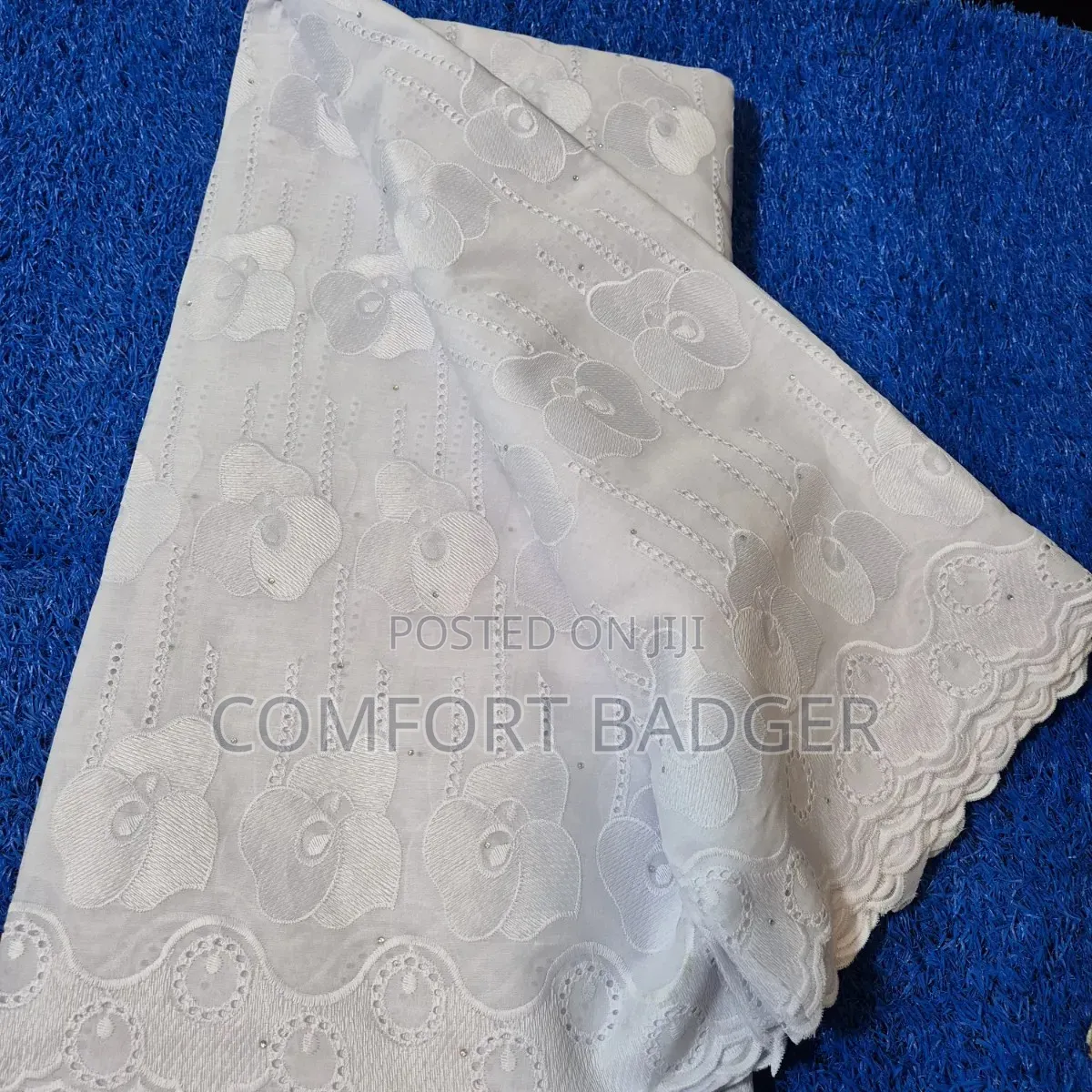 White Breathable Cotton Lace With Matured Designs