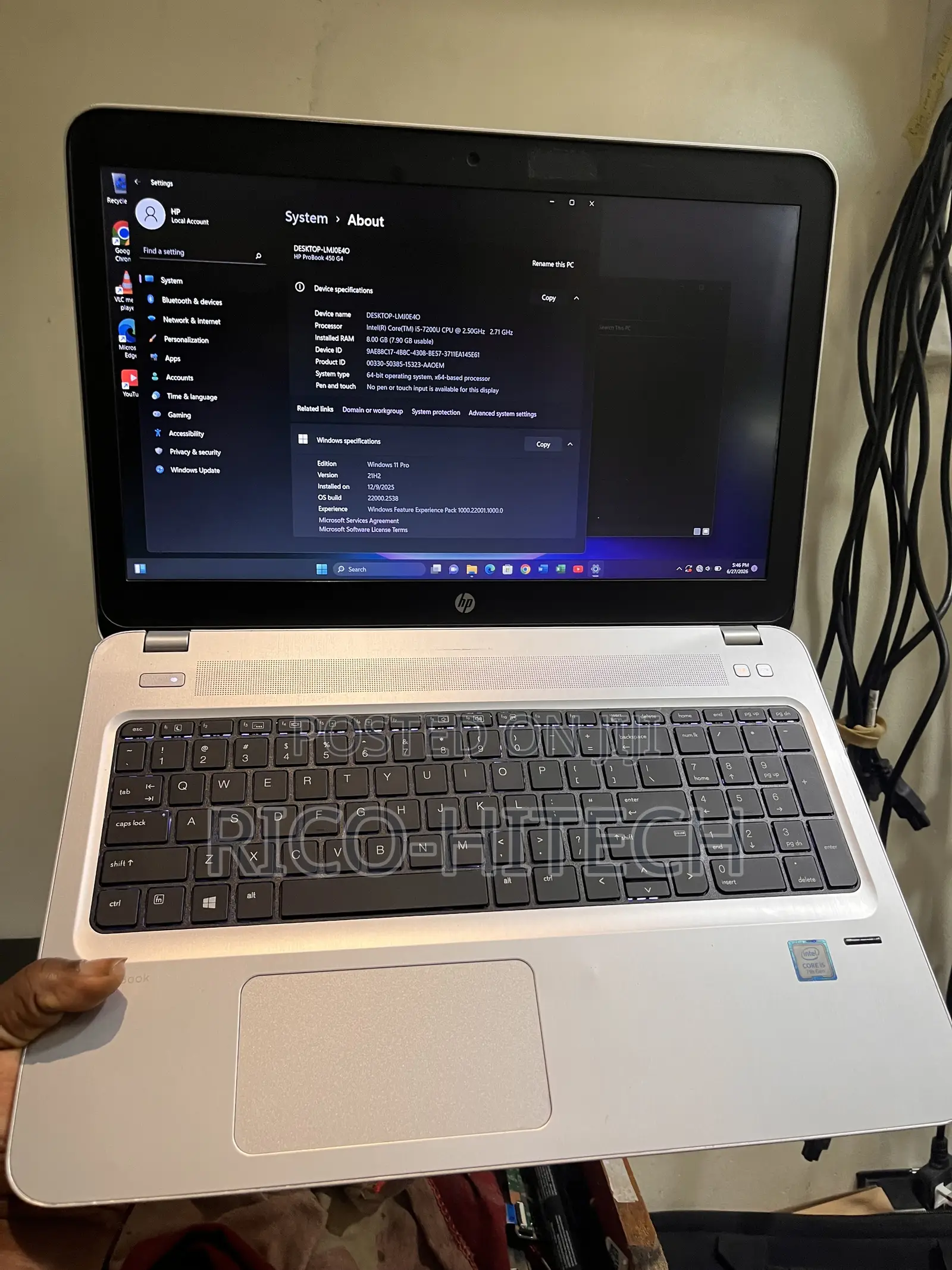 Laptop HP ProBook 450 G4 8GB Intel Core i5 SSD 256GB
