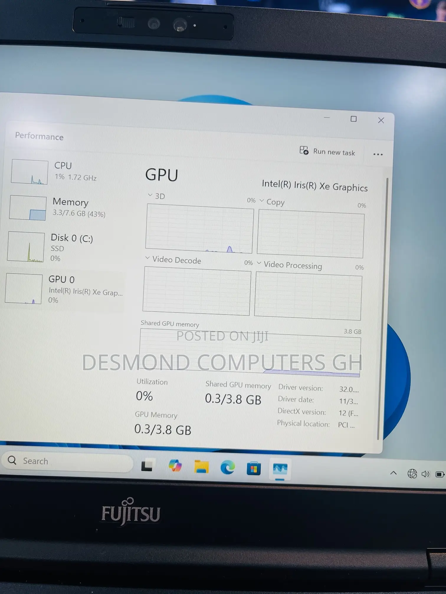 Laptop Fujitsu Lifebook E5411 8GB Intel Core i5 SSD 256GB
