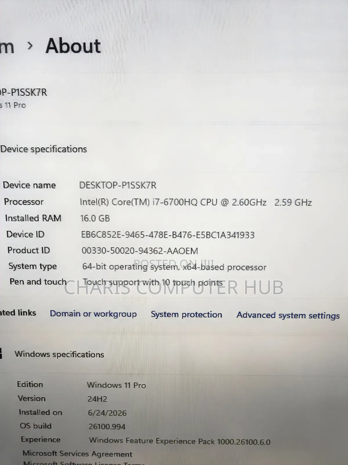 Desktop Computer Dell Inspiron 24 5000 16GB Intel Core i7 SSD 256GB