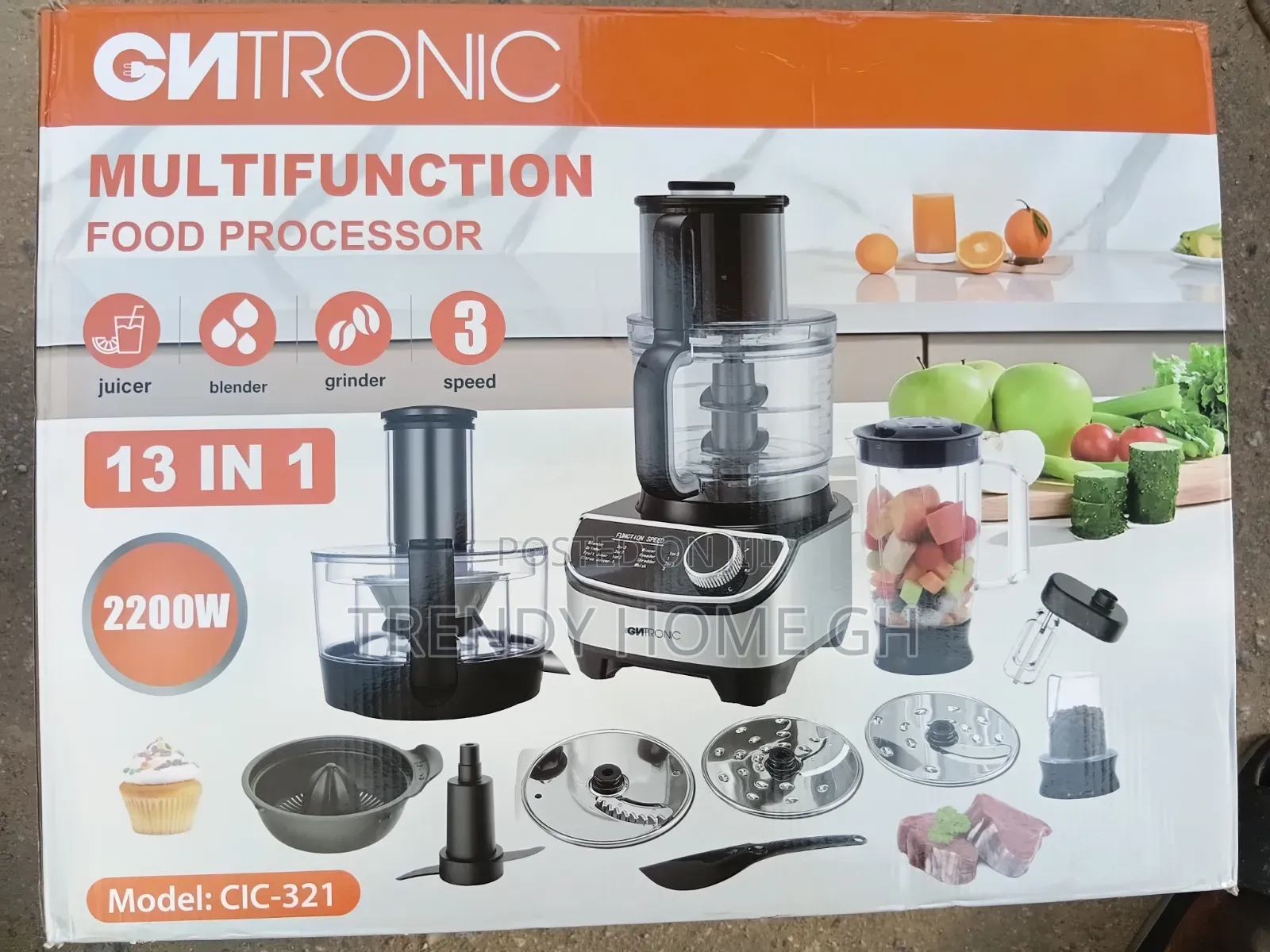 Cntronic 13-in-1 Food Processor
