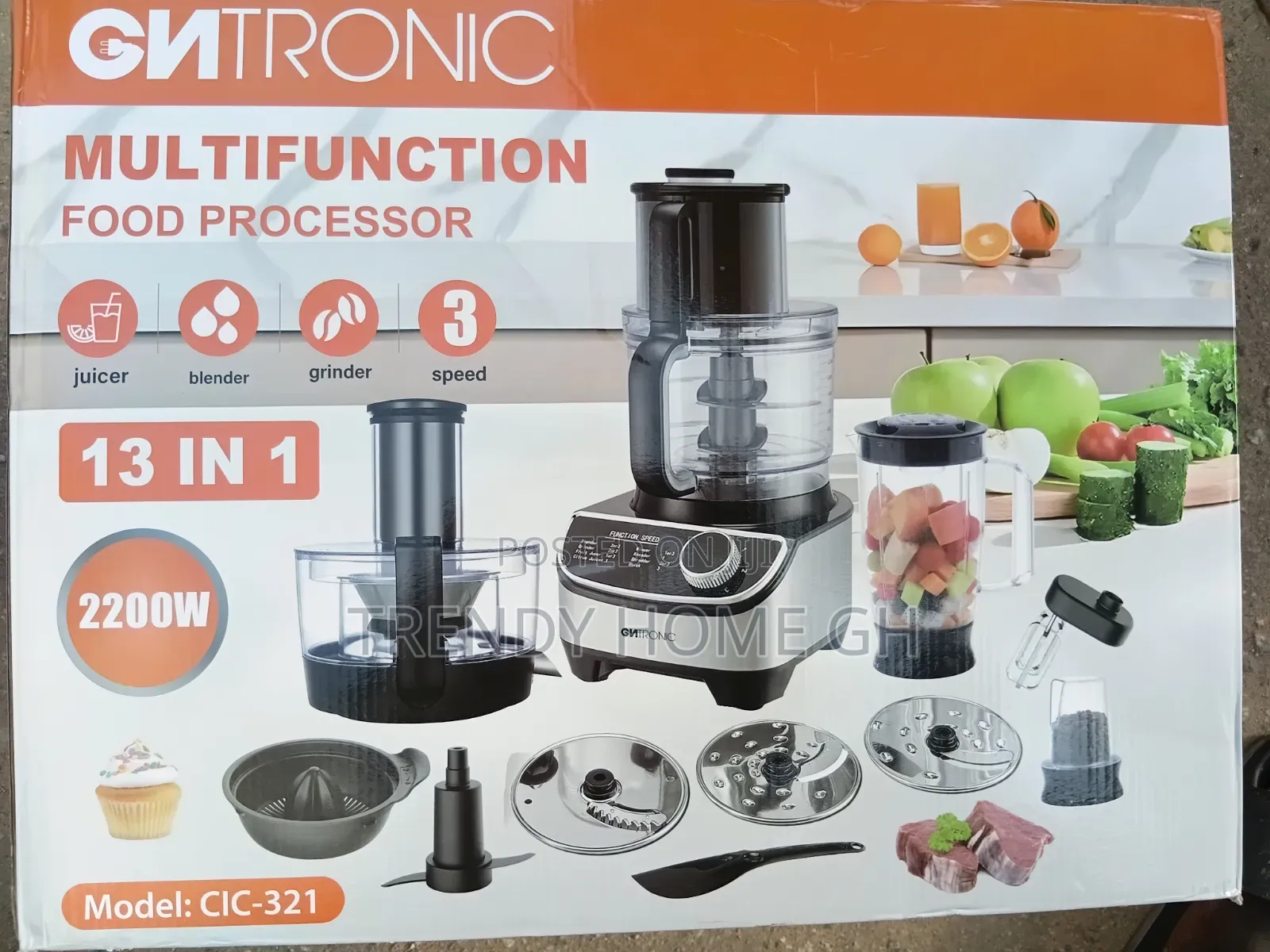 Cntronic 13-in-1 Food Processor