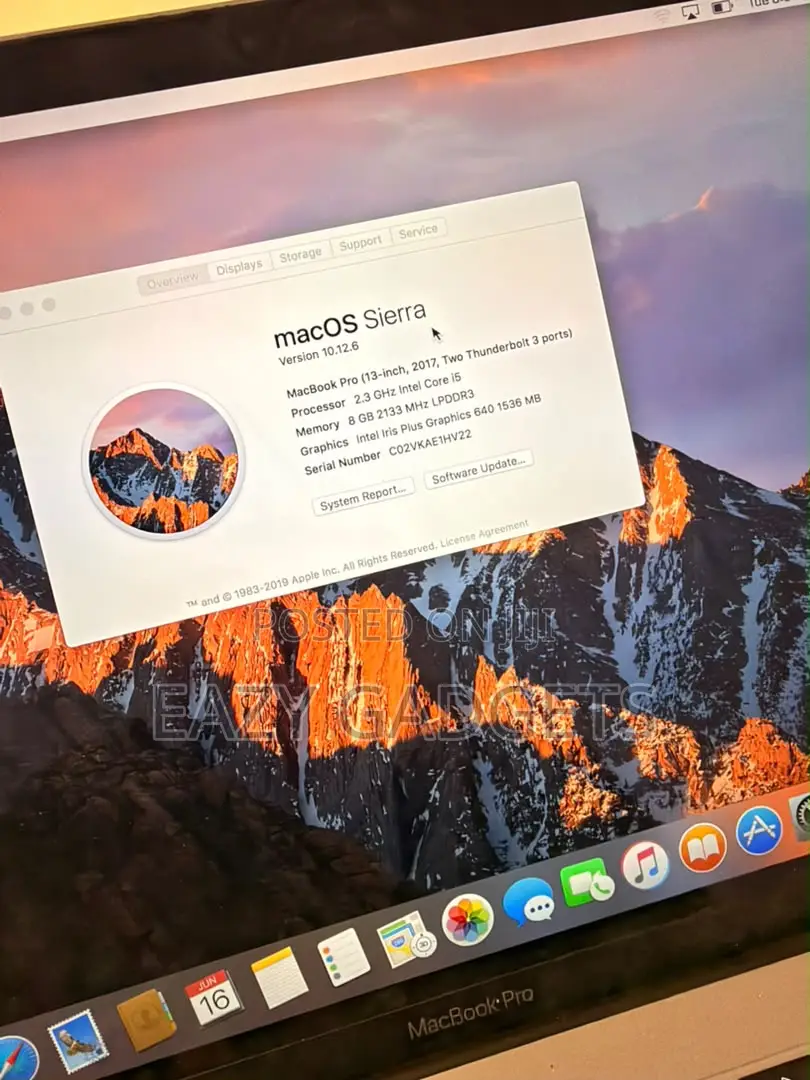 Laptop Apple MacBook Pro 2017 8GB Intel Core i5 SSD 128GB