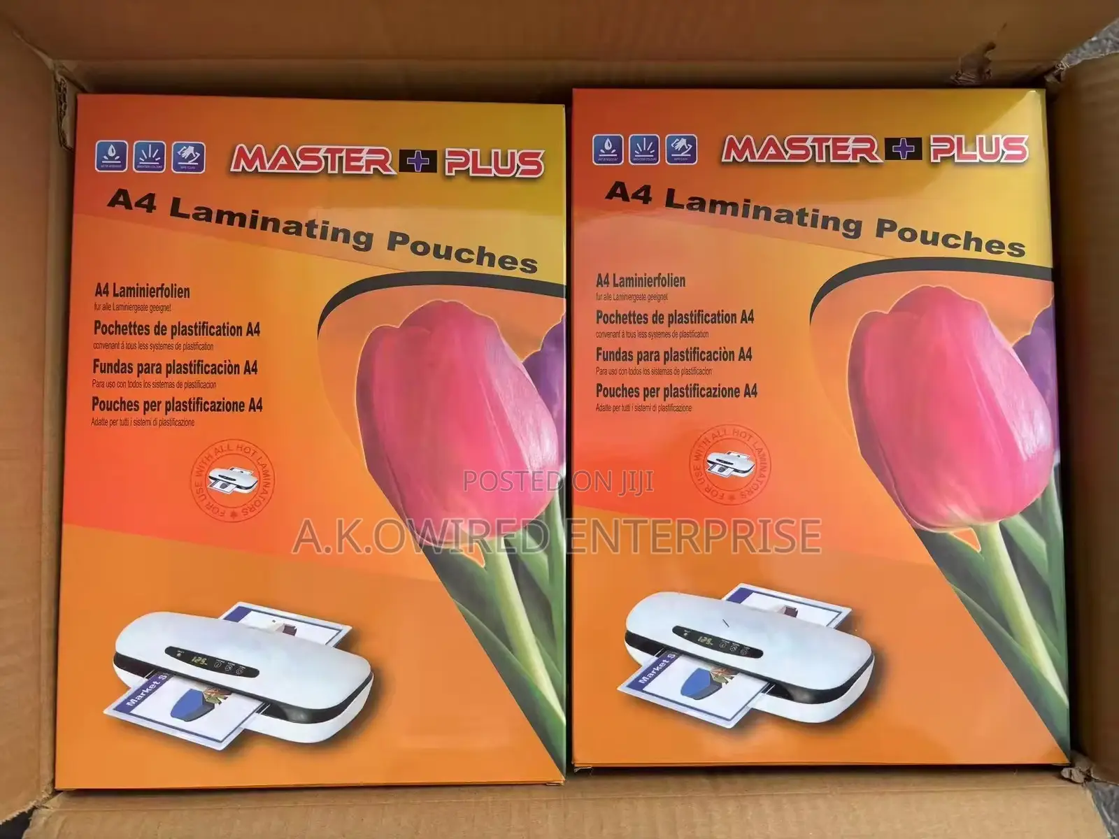 High Quality A4 Master Laminating Pouches Pet Material 125mic Sheets