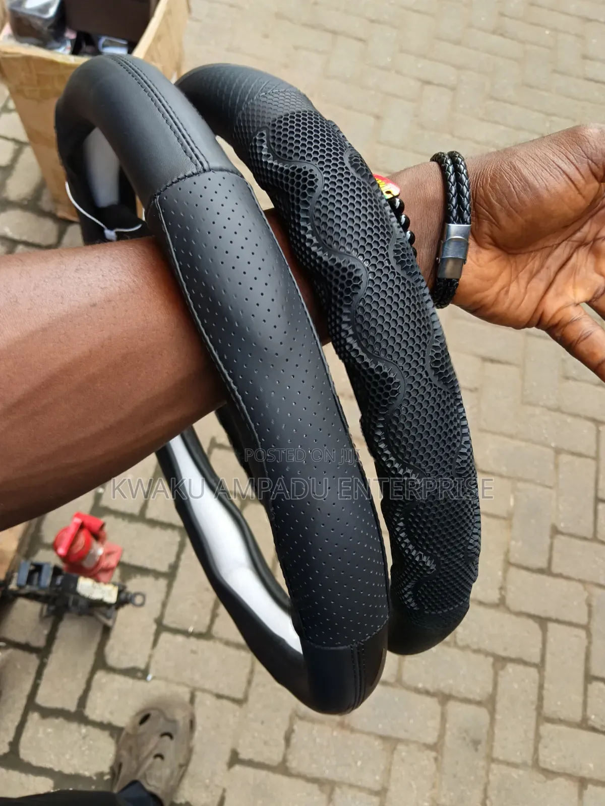 Strong/Heavy Leather Steering Wheel Cover