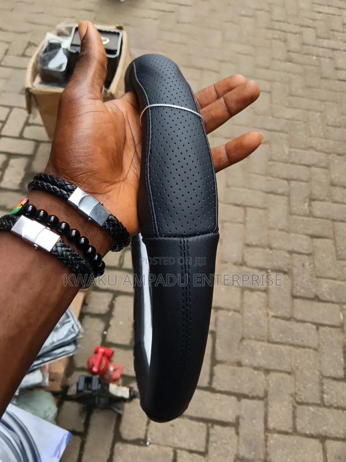 Strong/Heavy Leather Steering Wheel Cover