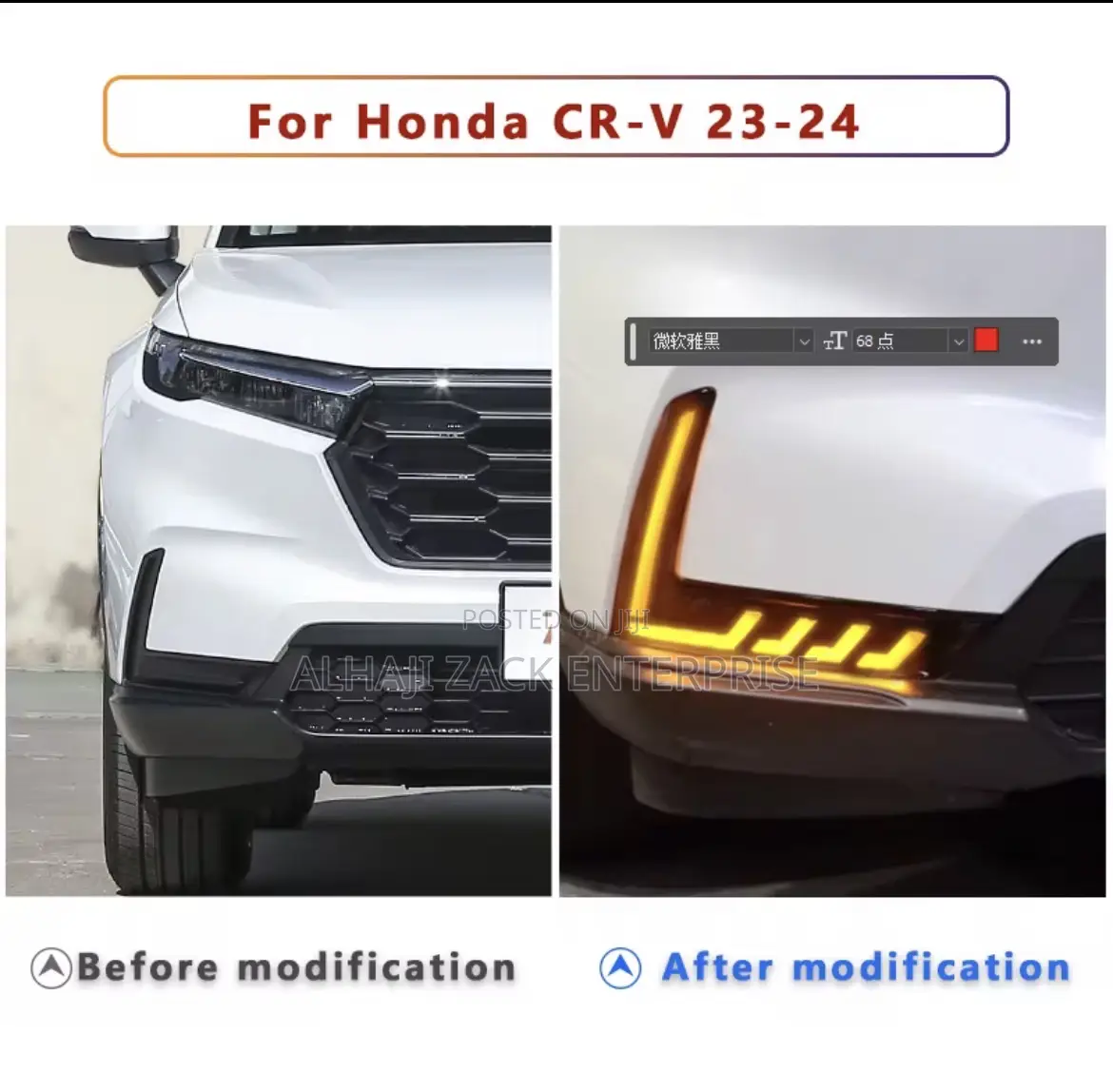 Honda Crv 2023-2025 Led Foglight Cover